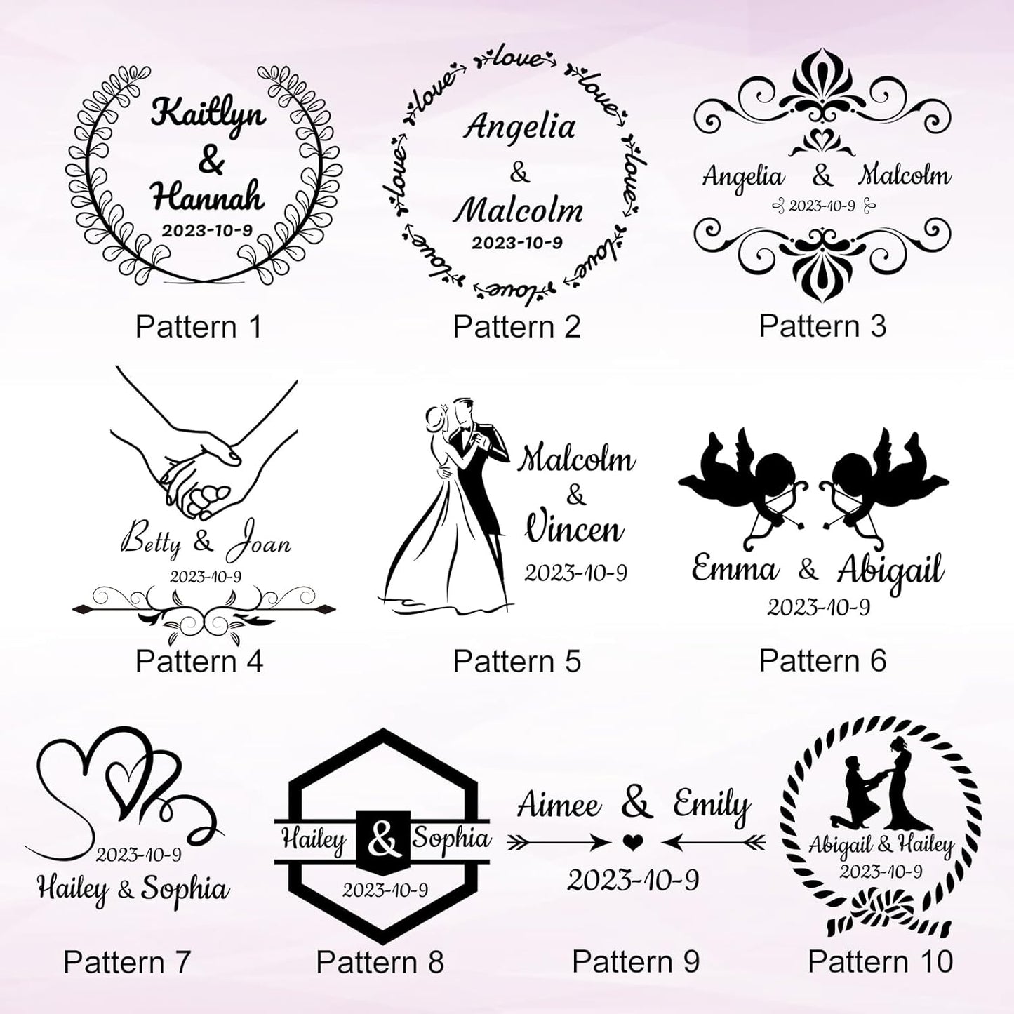 Personalized Wedding Guest Book Alternative Custom Name & Date Guestbook Sign Customized Guest Book Drop Box Decor for Wedding Anniversary Party Birthday(Style 6)