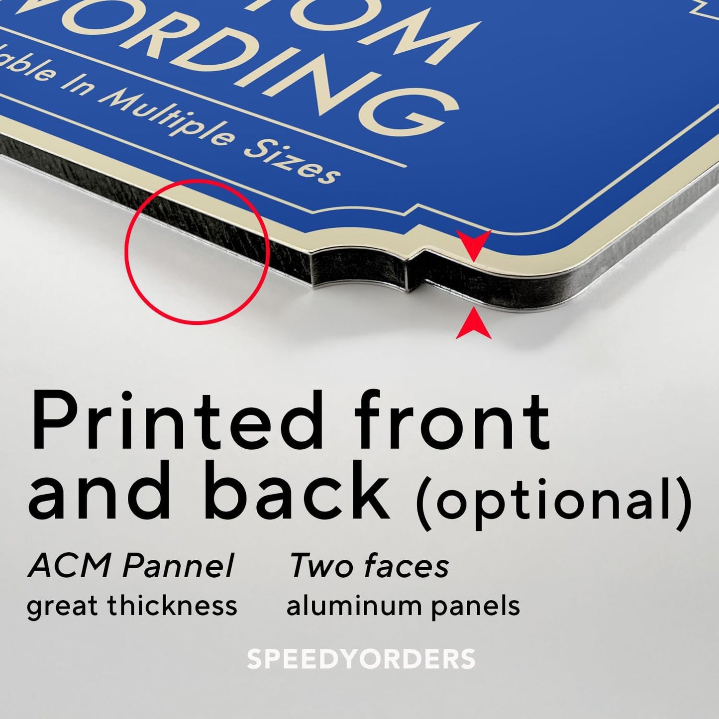 Custom Decorative Outdoor Metal Sign, Personalized Aluminum Driveway Waterproof Sign Made in USA, Design 2 Blue Steel 30x24 In