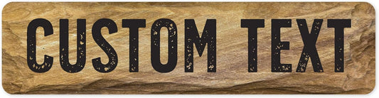 Custom Sign, Custom Street Sign, 11 Font Colors, 13 Font Styles, 4 Hole Options, 22 Sizes, 12x48 Inches, Rust Free DiBound, Fade Resistant, Made in USA by My Sign Center (Stone)