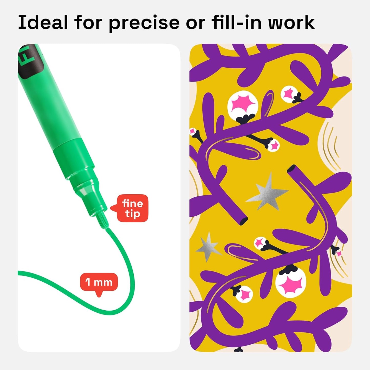 ARTISTRO 15 Oil-Based Permanent Paint Markers - Set of Fine Tip Markers for Wood, Rock, Fabric, Glass, Ceramic, Metal, Plastic, and More - Quick Dry, Waterproof, Permanent