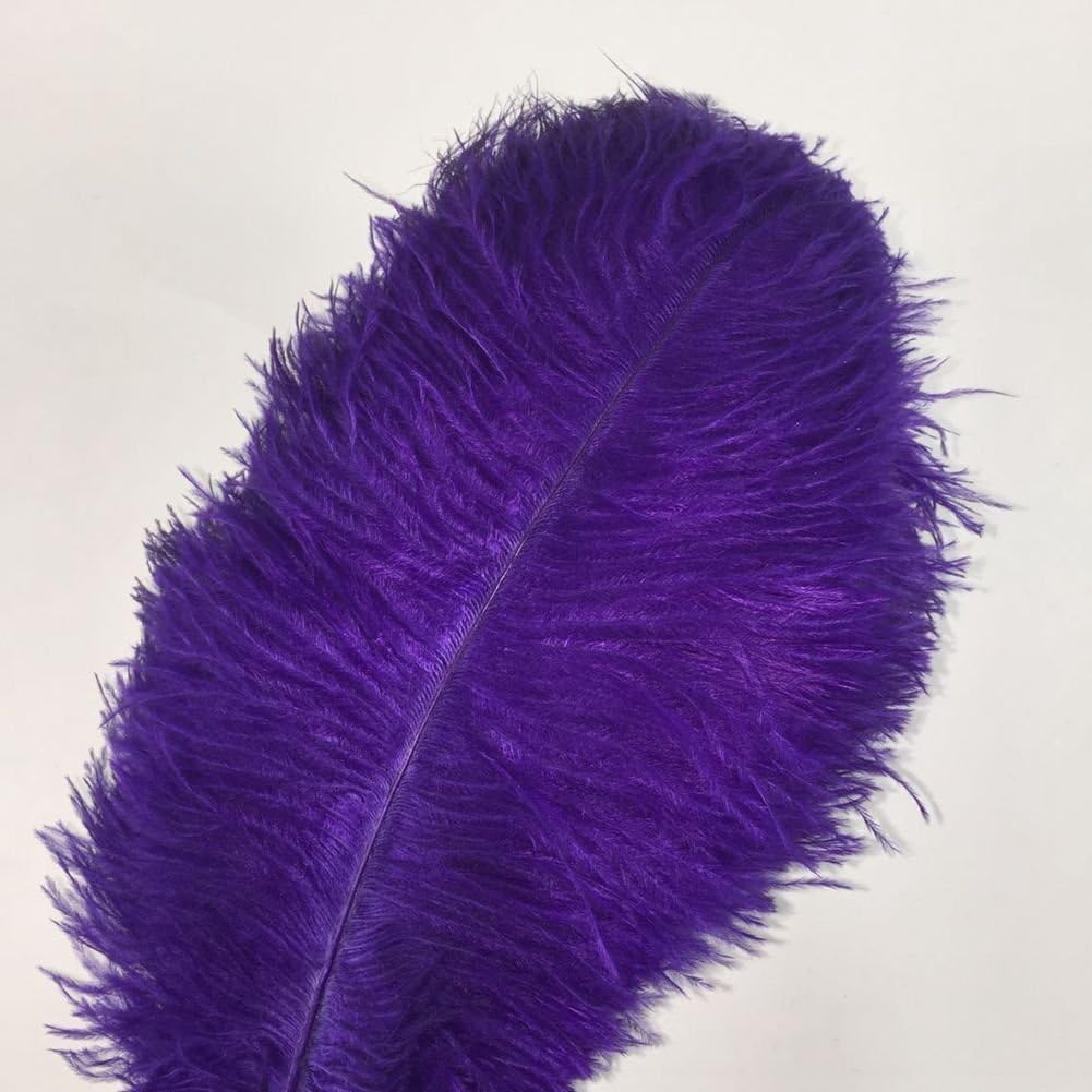 KOLIGHT 40pcs 12''~14''(30~35cm) Natural Ostrich Feathers for DIY Home Wedding Party Office Decoration (Purple)