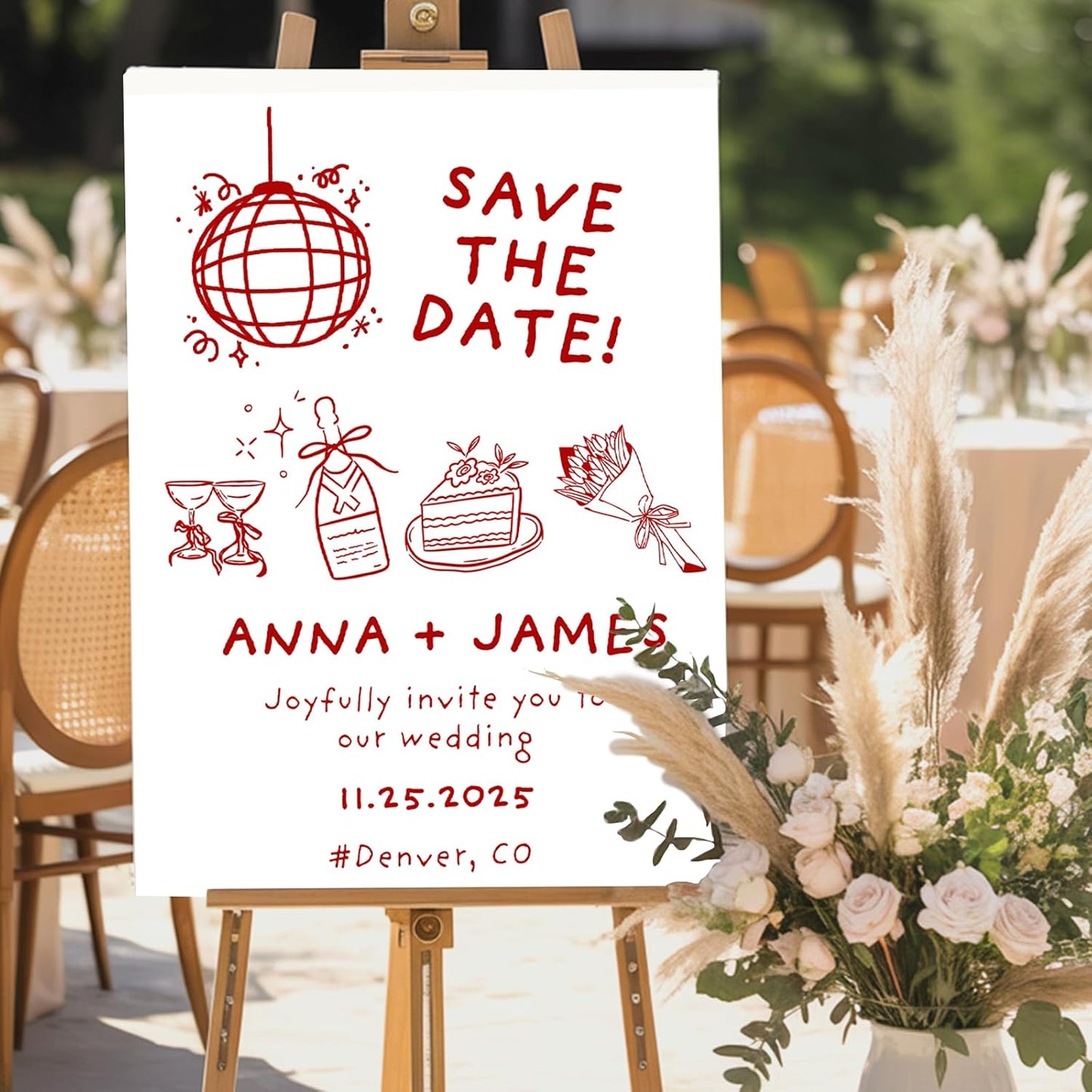 Personalized Funny Wedding Welcome Sign for Weddings, Bridal Party, Engagement, Custom Wedding Plaque for Bride & Groom, Welcome Board Reception Sign, Corrugated Plastic H Stake