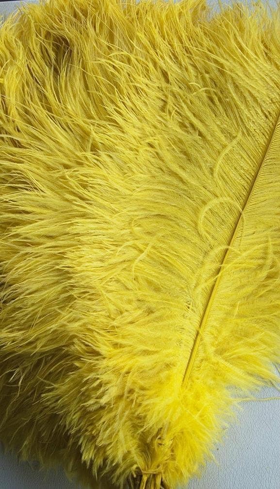 Kolight® 40pcs 12''~14''(30~35cm) Natural Ostrich Feathers for DIY Home Wedding Party Office Decoration (Yellow)
