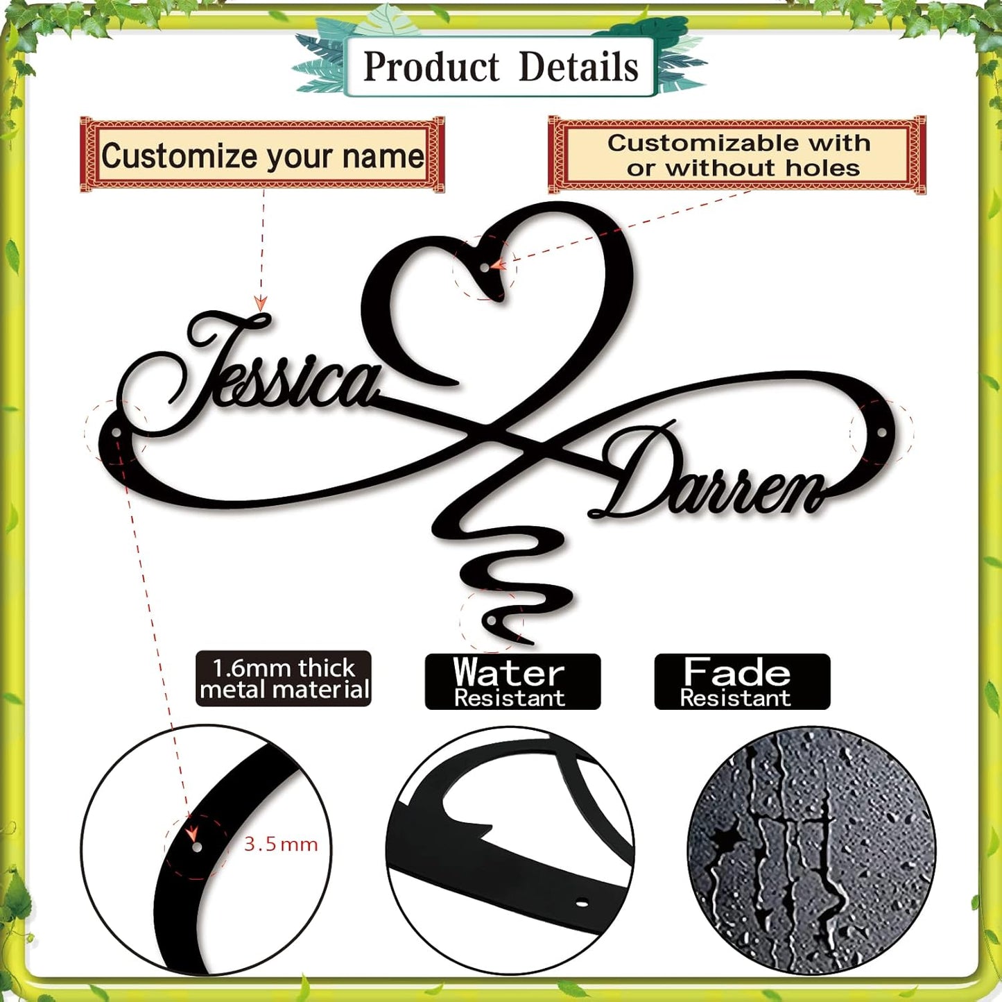 Personalized Infinity Symbol, Metal Love Sign, Love Sign Infinity Heart Sign Metal Wall Decor, Metal Wall Art Decor, Valentine's Day Gift for Her, Metal Wall Art Room Wall Decor