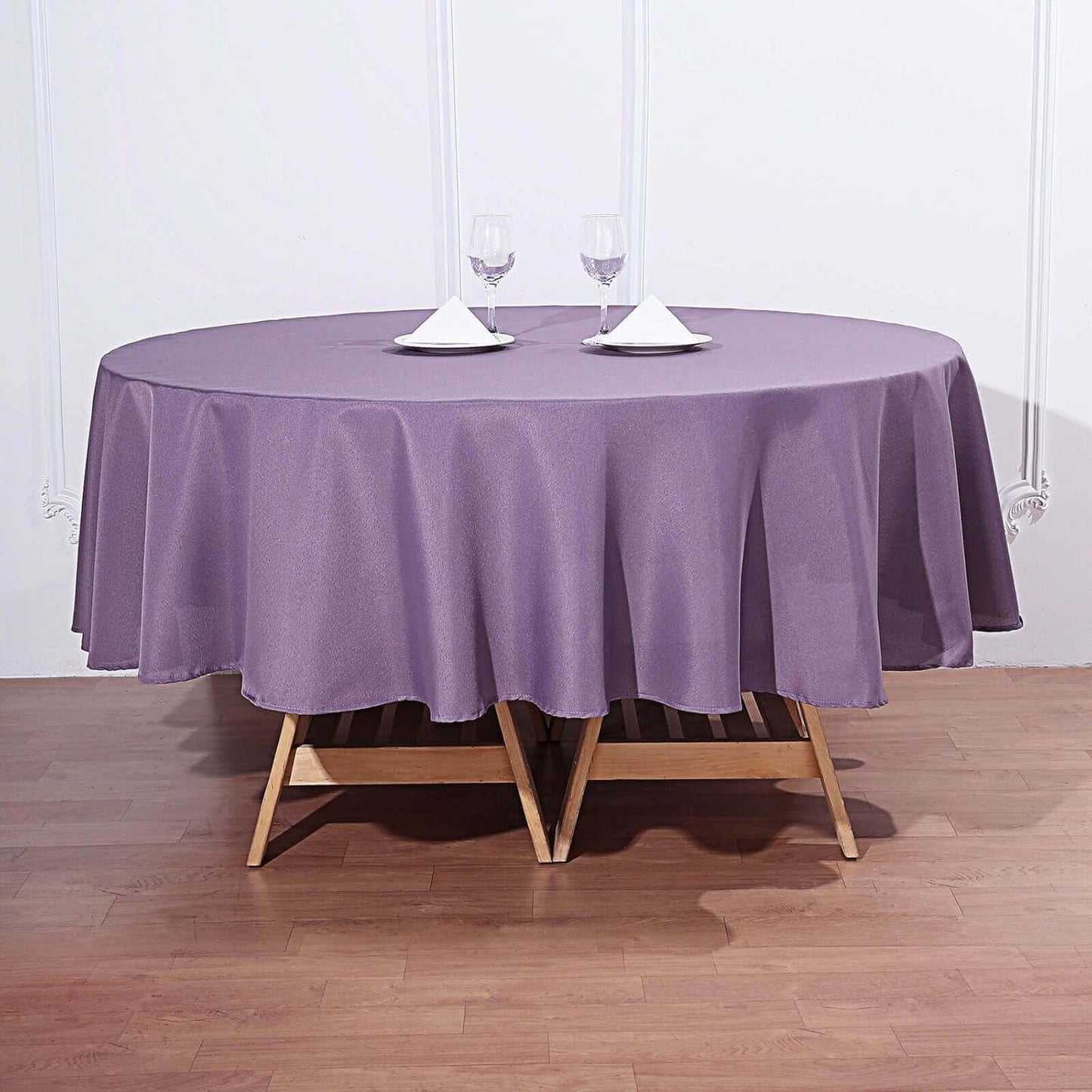 Efavormart Round Tablecloth, 90 Inch Stain & Wrinkle Resistant Washable Table Cloth, Decorative Polyester Fabric Table Cover for Banquet, Wedding, Dining- Amethyst