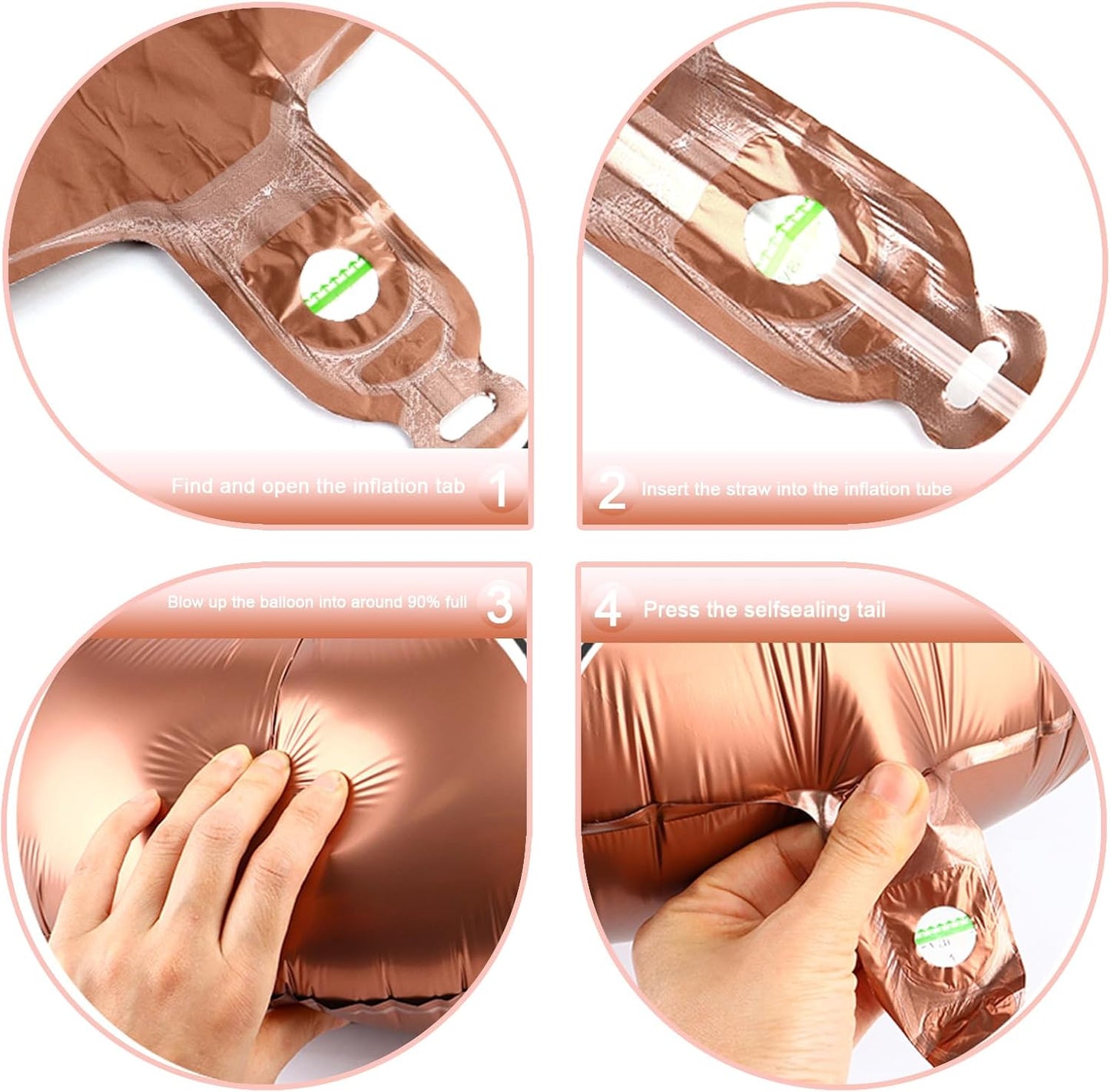 40 Inch Dark Brown Large Number 4 Balloons, Giant Foil Number Four 14 24 34 40 44 Balloons, Coffee Brown Mylar Big Balloon for Anniversary Graduation Decorations