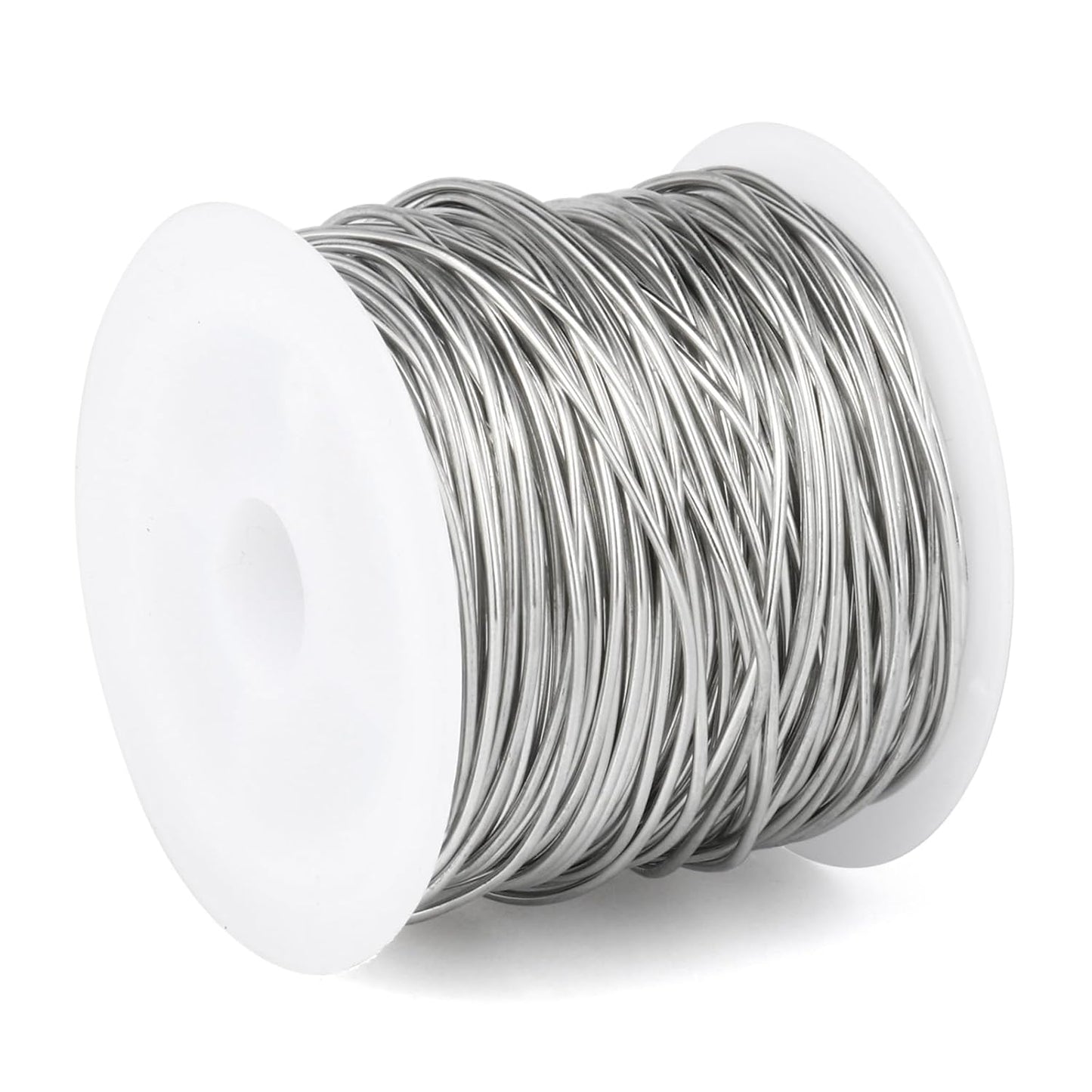 164FT Jewelry Wire 22 Gauge Tarnish-Resistant Copper Beading Wires Roll Bulk for DIY Crafts Jewelry Making, Silver Wire