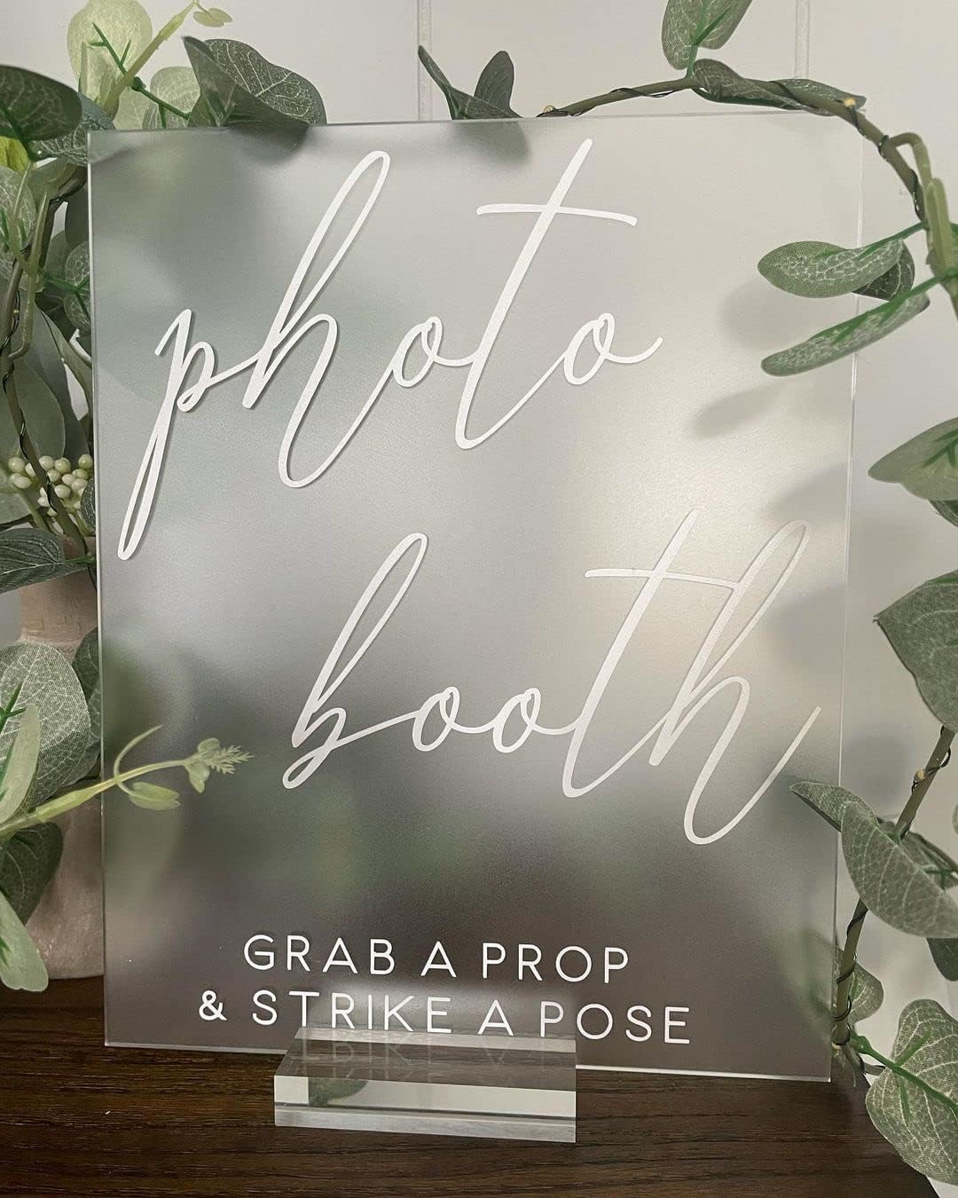 10 Pack 8x10 Inch Frosted Acrylic Signs Blank, DIY Blank Frosted Acrylic Sheet Sign 1/8 inch Thick for Wedding Reception Sign Party Events(Wood Stand NOT Included)