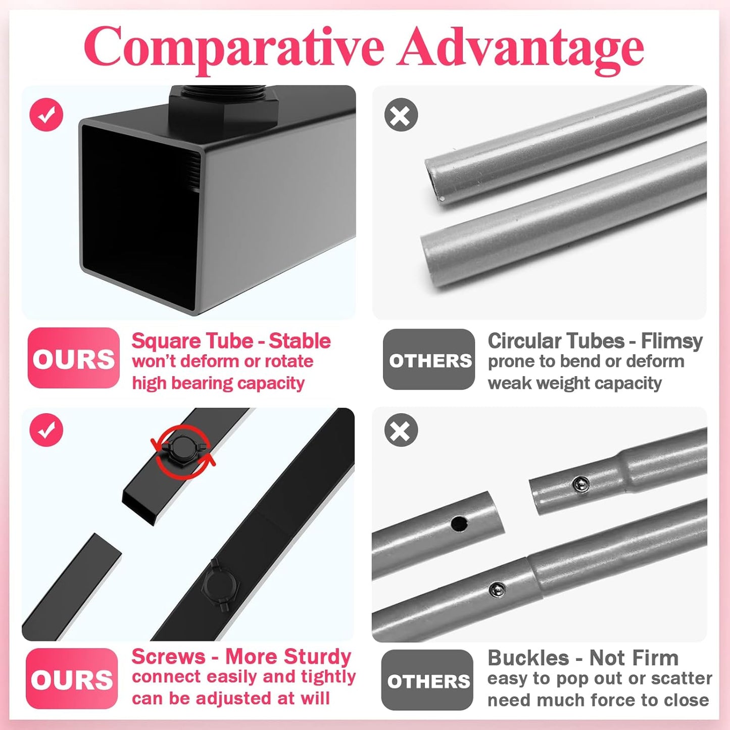 Wokceer Wedding Arch Backdrop Stand 8 FT Metal Backdrop Arch Stand for Wedding Ceremony Birthday Party Bridal Shower Floral Balloon Arch Decoration