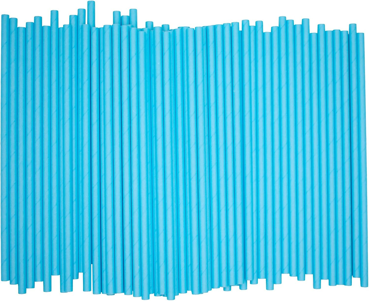 Pack of 300 Pastel Blue Biodegradable 4-Ply Paper Drinking Straws (Compostable, Non-toxic, BPA-free)