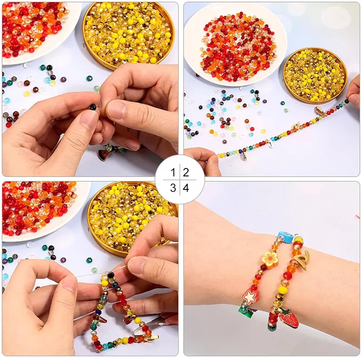 200PCS 6MM Crystal Glass Beads for Jewelry Making - Black Series Rondelle Faceted Crystal Glass Beads for Bracelet Making, DIY Crafts Wind Chimes Suncatchers