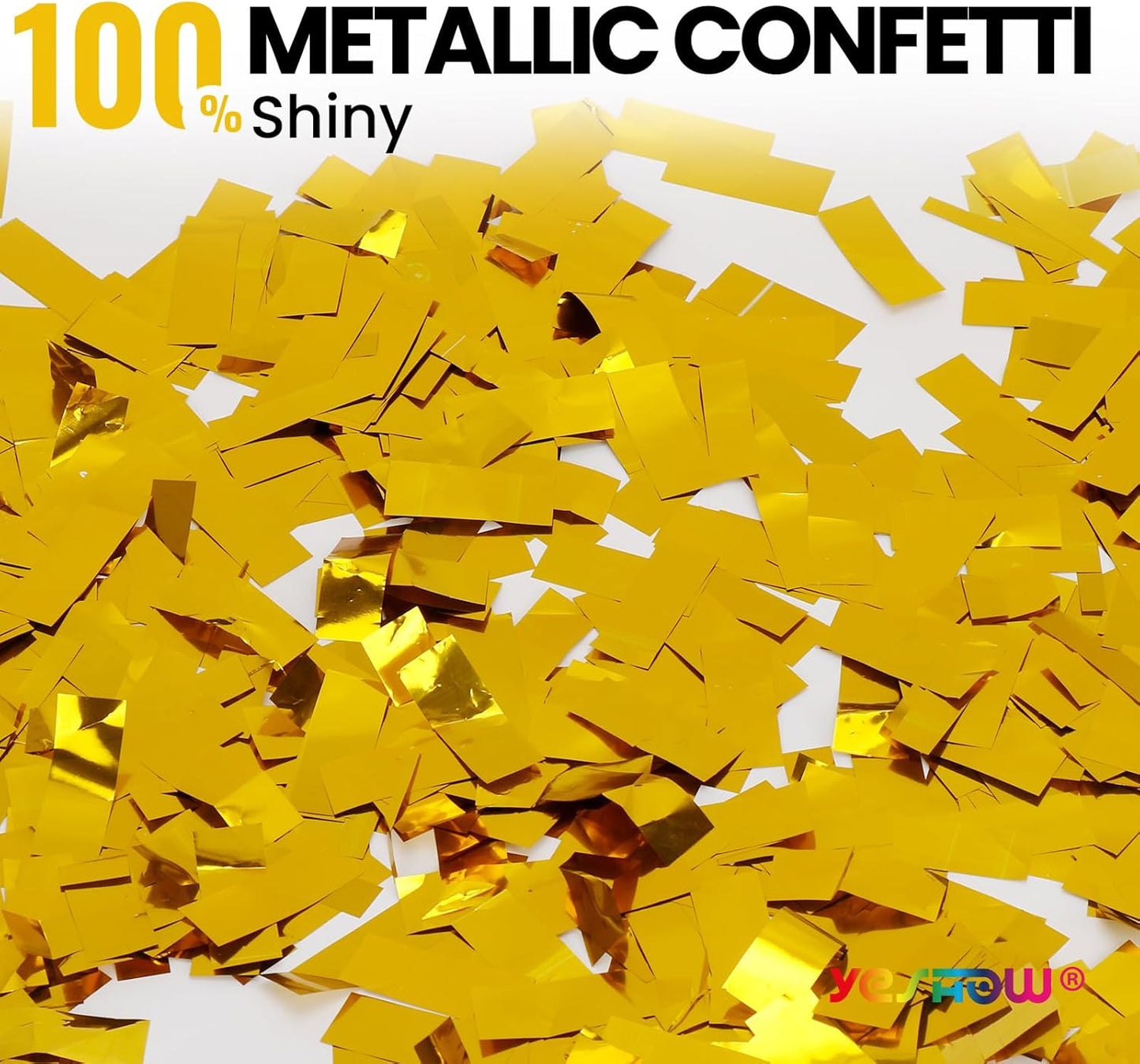 Confetti Cannon Party Poppers Gold,(6 pack) YESHOW Confetti Shooters Blaster for Birthday Graduation Wedding Christmas New Year’s Eve and Any Celebrations