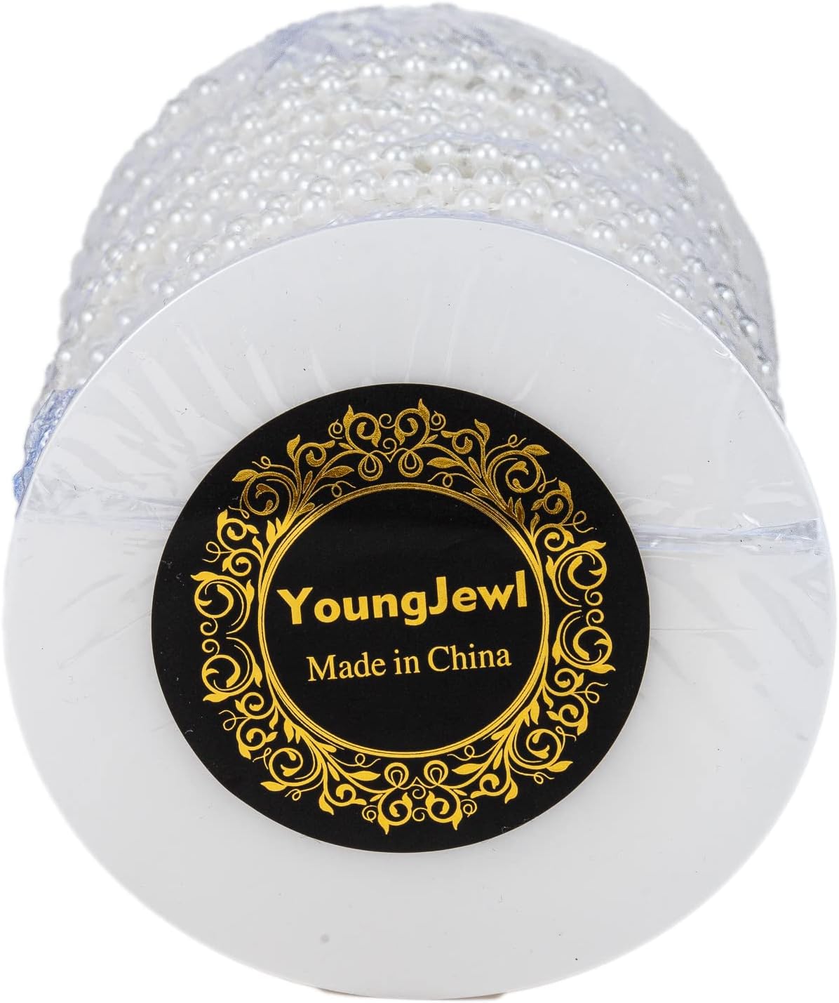 8mm Crafts Faux Pearl Beads Garland Pearl Bead Roll Strand of Pearls to Decorate Floral Centerpieces Wedding Party Favor Christmas Tree(33 Feet White)