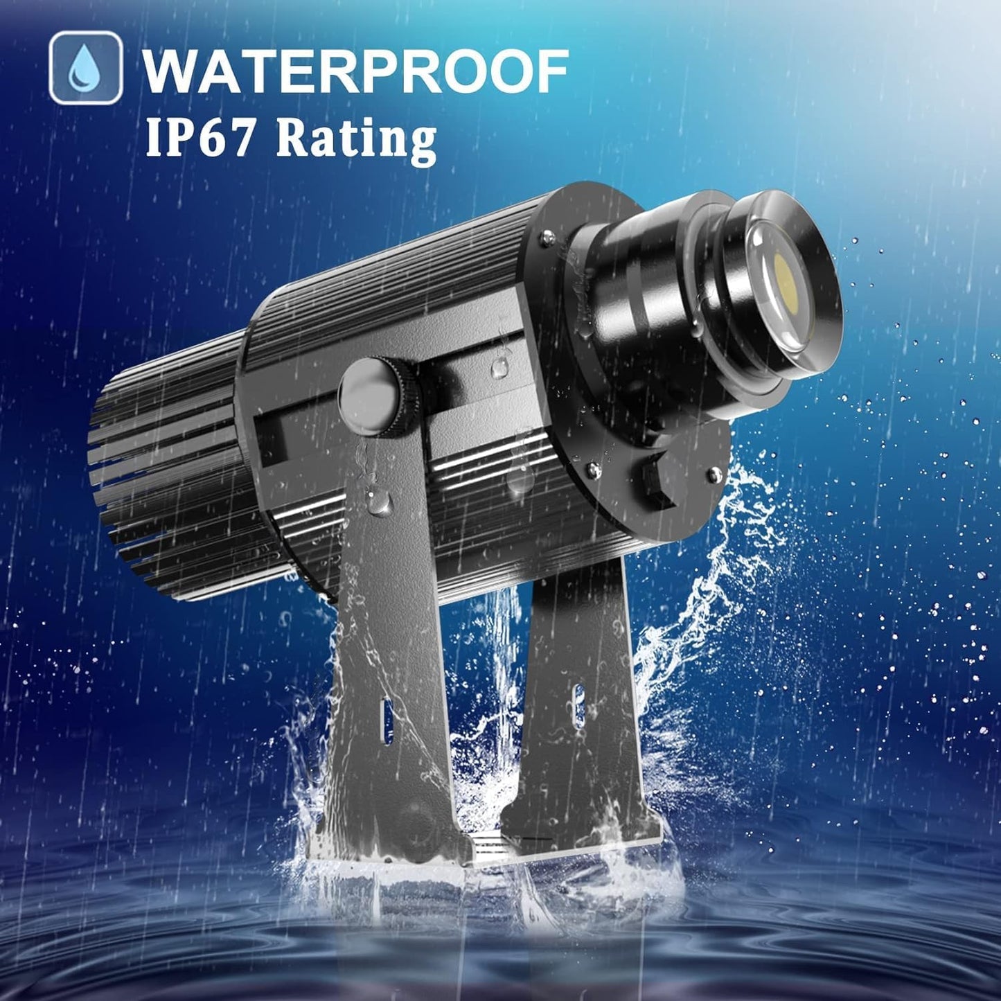 GOBO Projector Custom Logo Projector Lights for Store Business or Outdoor Wall Street Waterproof Ip67 HD Led for Shop Advertising and Wedding (55W)