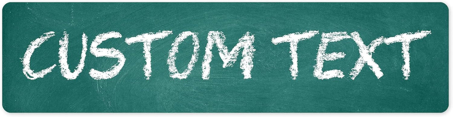 Custom Sign, Custom Street Sign, 11 Font Colors, 13 Font Styles, 4 Hole Options, 22 Sizes, 3x12 Inches, Rust Free DiBound, Fade Resistant, Made in USA by My Sign Center (Chalkboard Green)