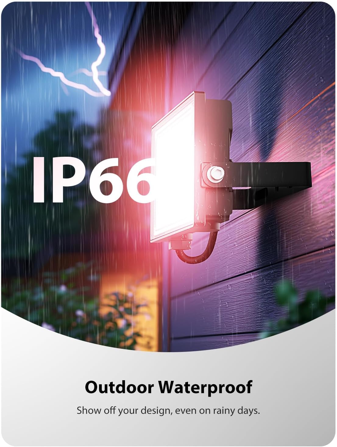 Onforu LED Flood Light Outdoor 1000W Equivalent, 150W Color Changing RGBW Floodlight with Remote, Stage Lights Uplights for Events, IP66 Uplighting Spotlight Floor Strobe Light for Christmas 4 Pack