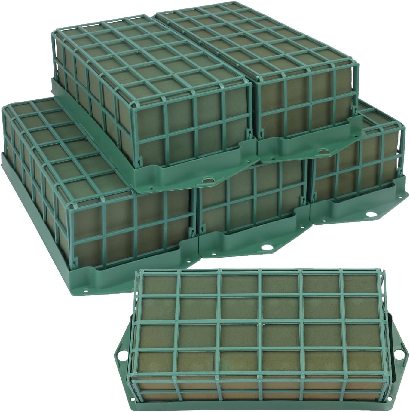 6 Pack Floral Foam Cage, Premium Floral Cage Foam Box for Fresh and Artificial Flowers – Perfect for Wedding, Home and Garden Decorations(11.8 x 4.7 x 3.15 inch)