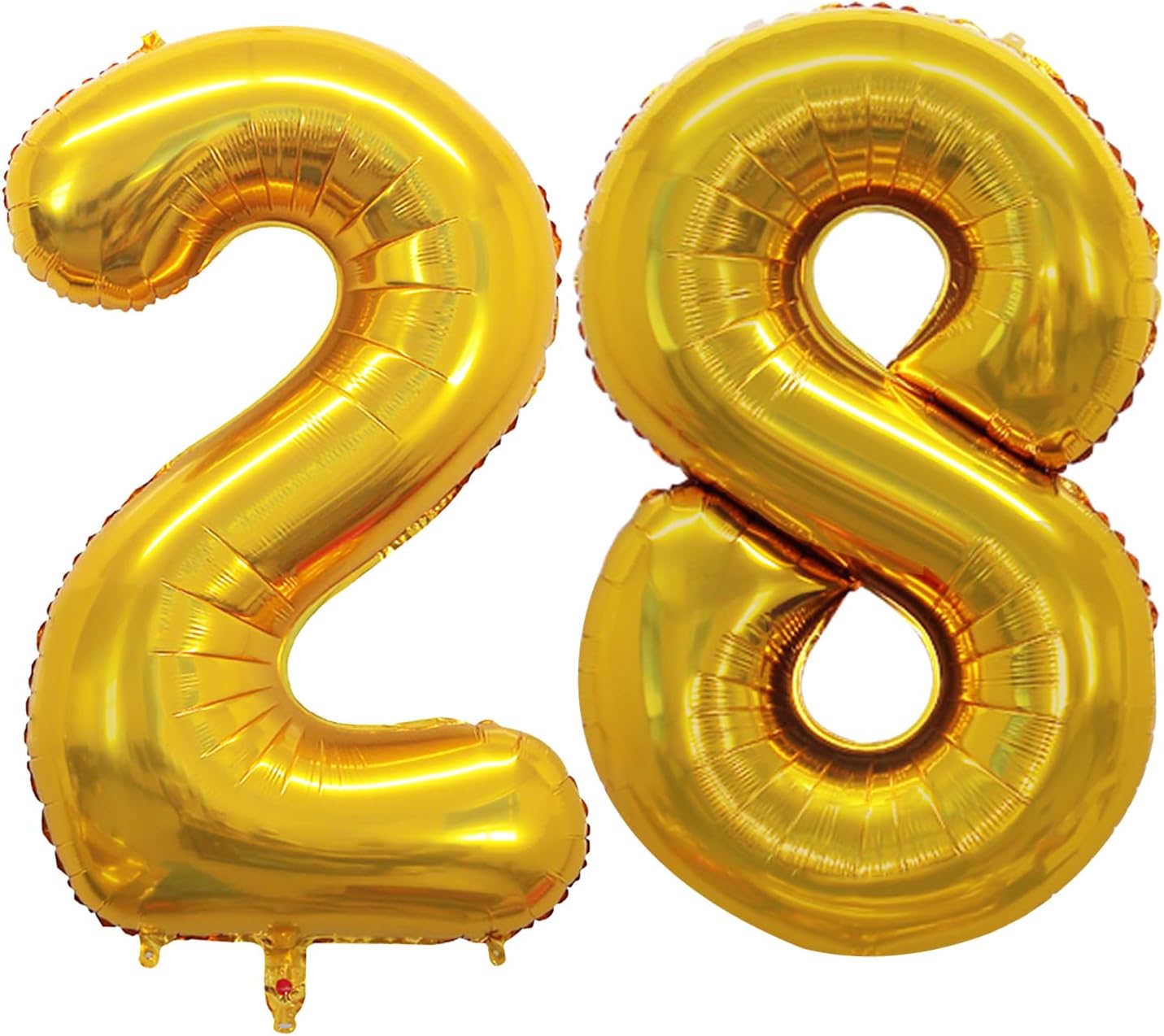 GOER Number 28 Balloons for 28th Birthday Party Decorations,42 Inch Jumbo Foil Helium 82 Balloons for 82nd Birthday Party Decoration (Gold)