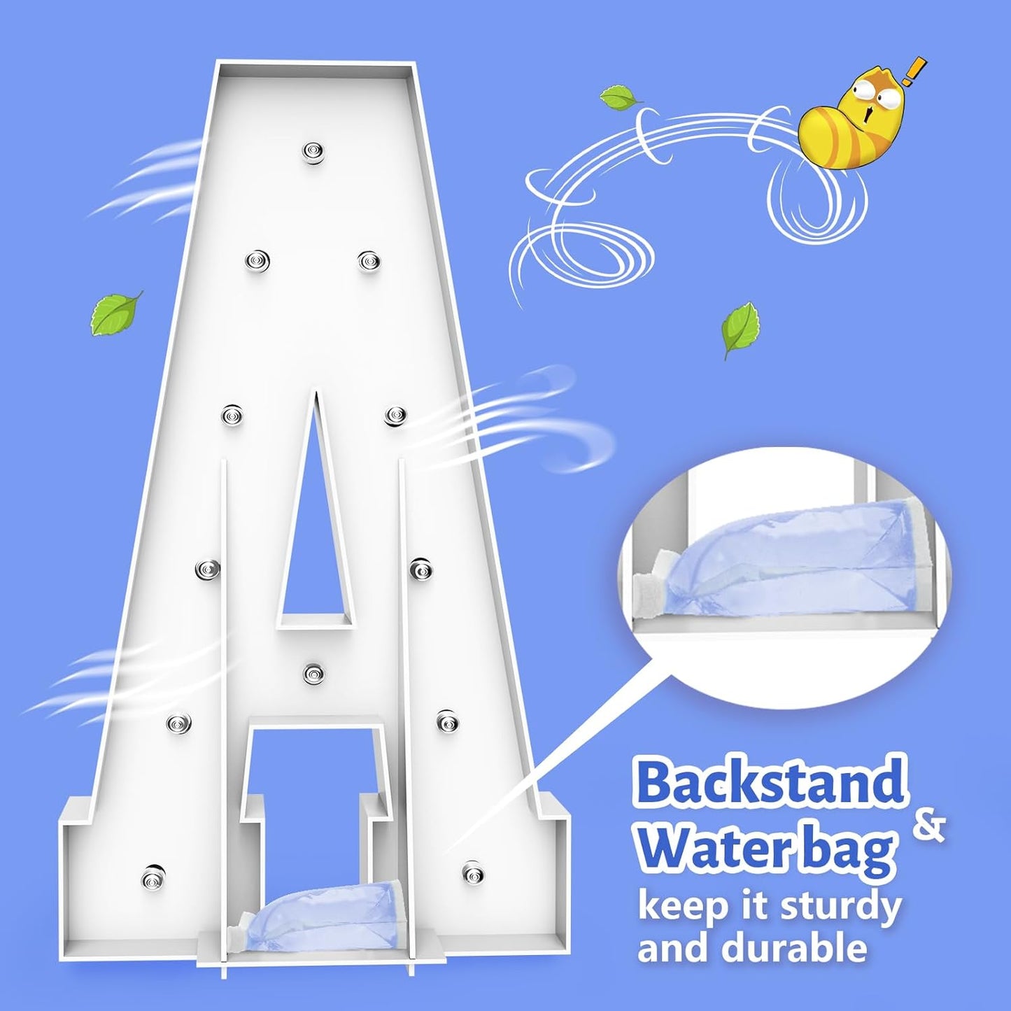 4FT Marquee Light Up Numbers - Cool White Light Up Numbers 0 with Fixed Water Bag, Party Decoration Large Marquee Light Up Numbers can Be Used for Wedding Decoration, Birthday Party Decoration