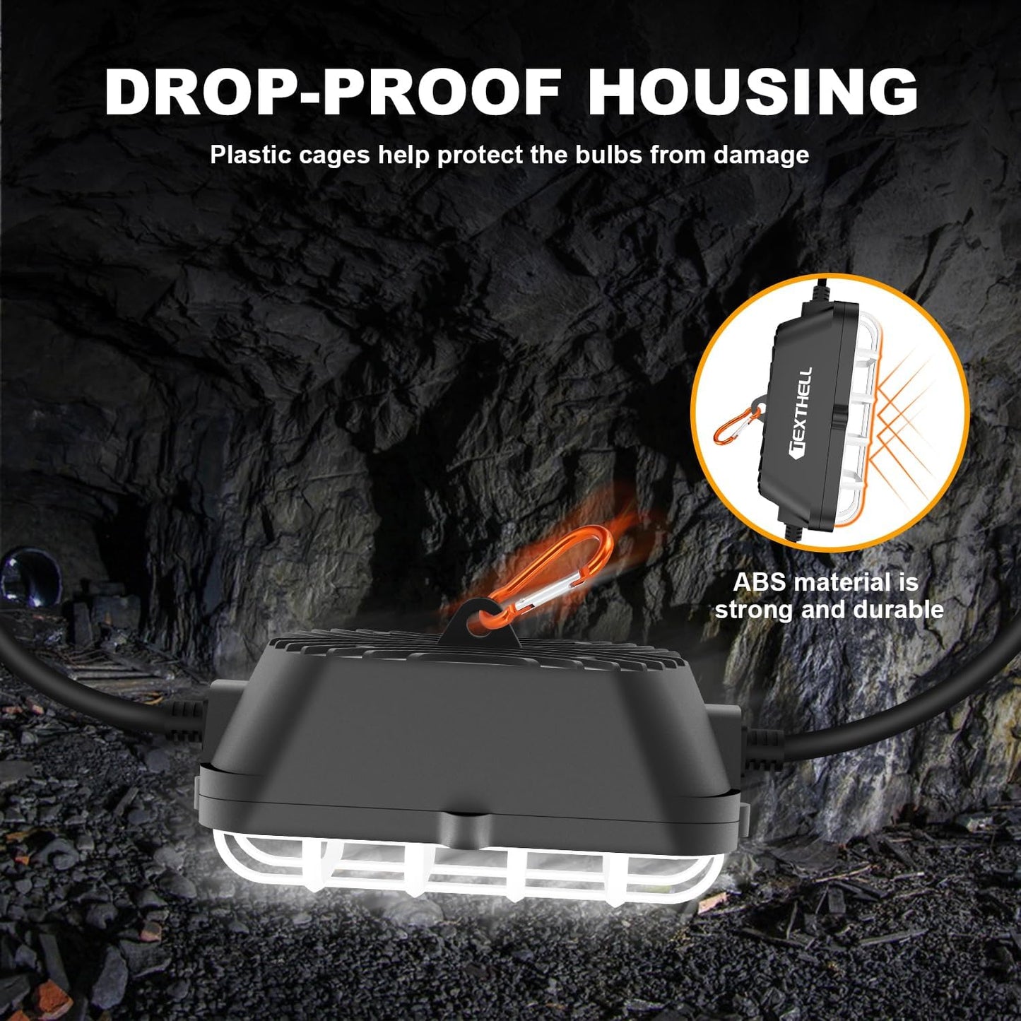 100FT LED Construction String Lights, 150W Super Bright 15000LM Plug in Linkable String Work Lights, 5000K Waterproof IP67 Temporary Lighting for Construction Sites, Jobsites, Indoor & Outdoor