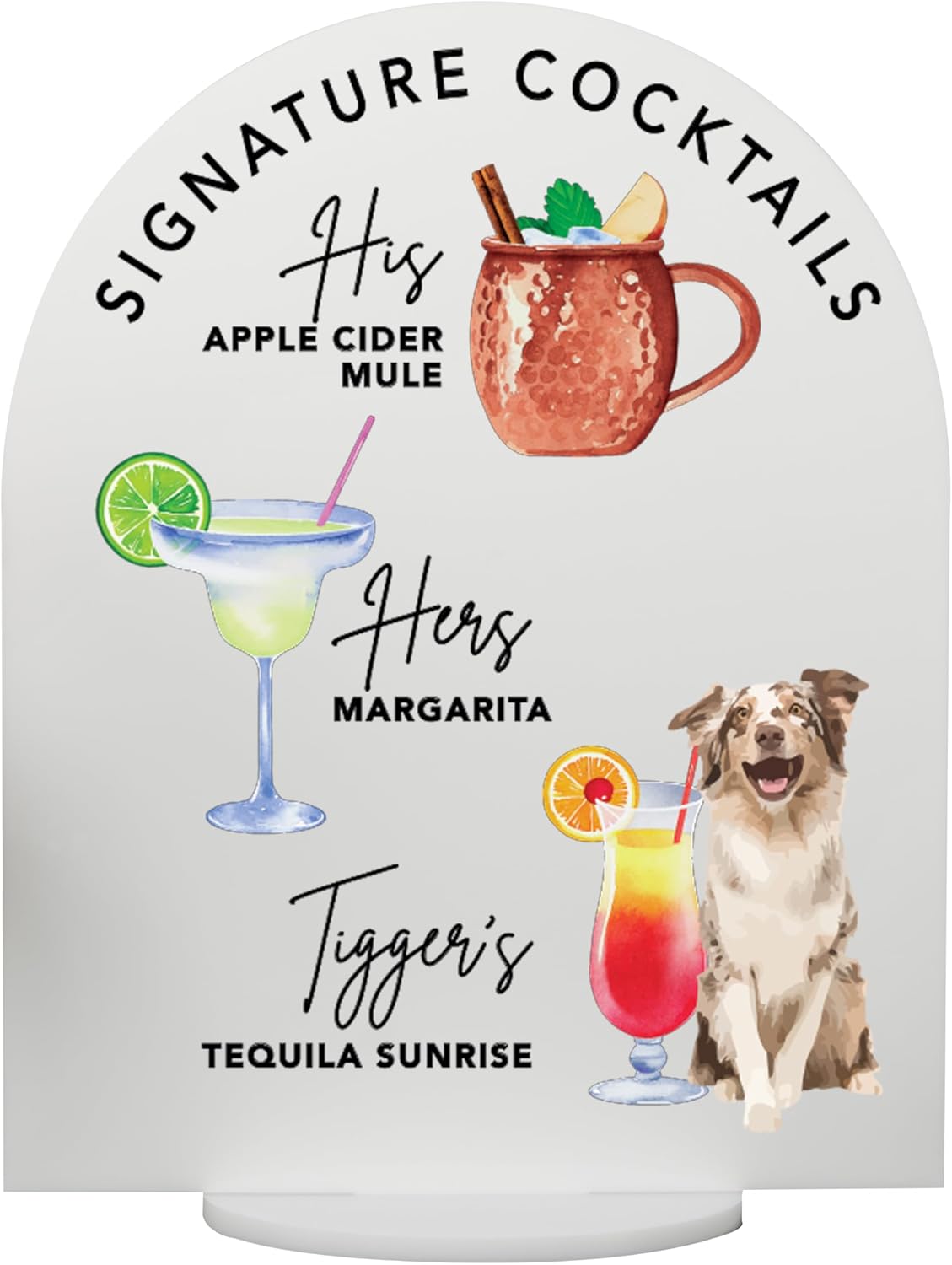 Pet Signature Drink Wedding Signs