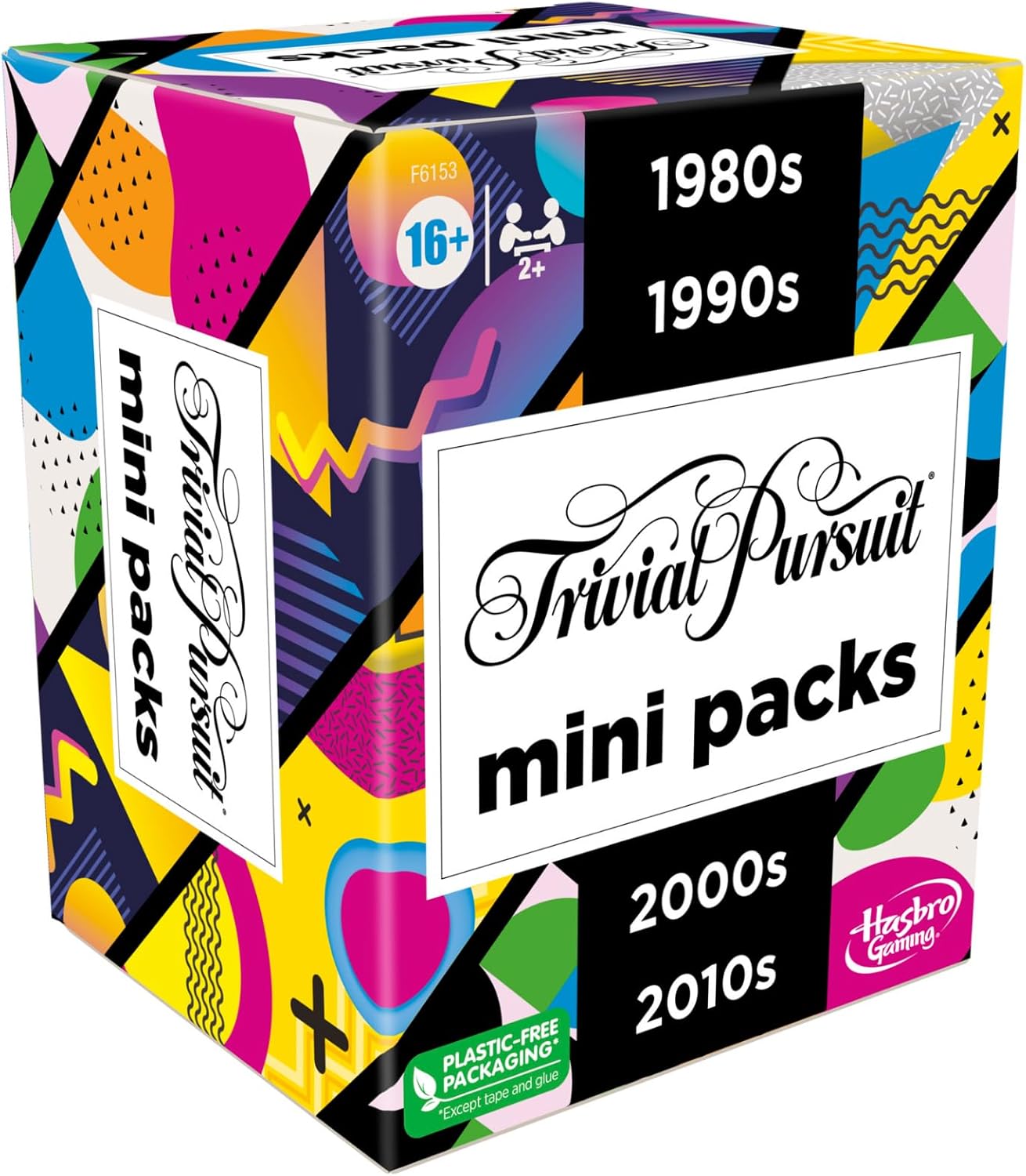 GAMES (EXCL. MONOPOLY) Trivial Pursuit Mini Packs Multipack, Fun Trivia Questions for Adults and Teens Ages 16+, Includes 4 Game Featuring 4 Decades
