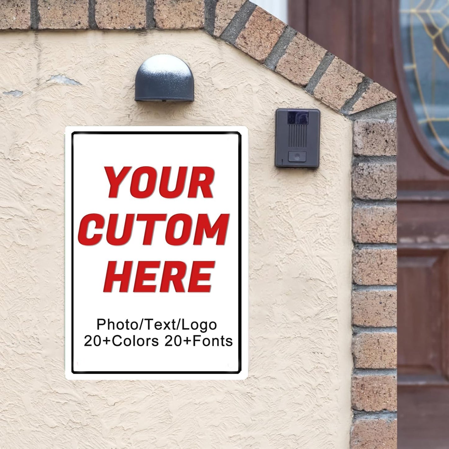 Custom Signs Outdoor Metal,Personalized Street Sign,Create Your Own Sign-Offices、Businesses、Workplaces Address Signs,Indoor and Outdoor Use