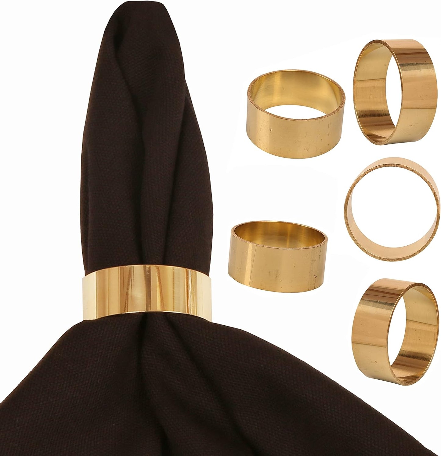 Gorgeous Beautifully Handcrafted Stunning Large Size Gold Color Party Dining Table Napkin Holders (Set Of 6)