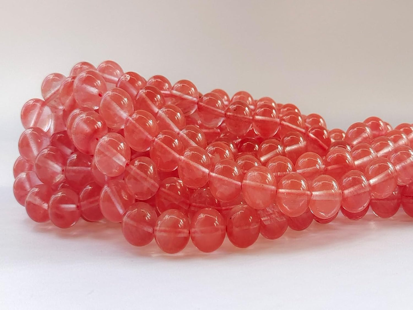 Stone Beads 10mm 60pcs Watermelon Quartz Beads Round Loose Gemstones Beads for Bracelet Necklace Jewelry Making (10mm, 61024 Watermelon Quartz)