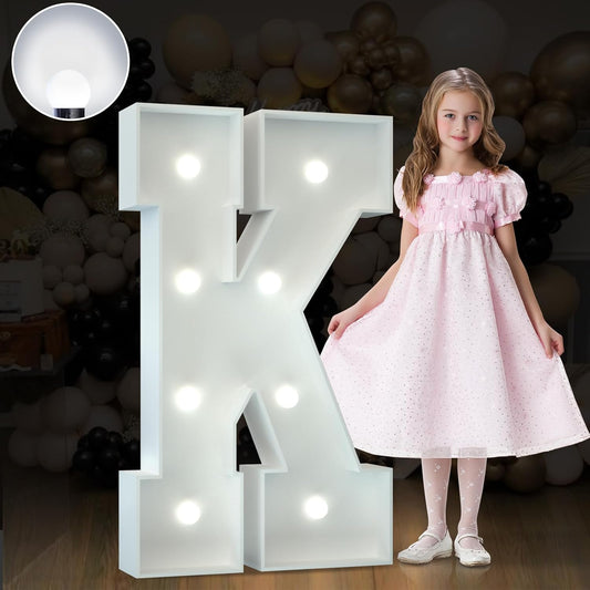 Marquee Letters 3 Feet Tall Large Light Up Letters Baby Shower Decorations Wedding Engagement Proposal White Party Decorations Marry Me Sign Big Cardboard Backdrop K
