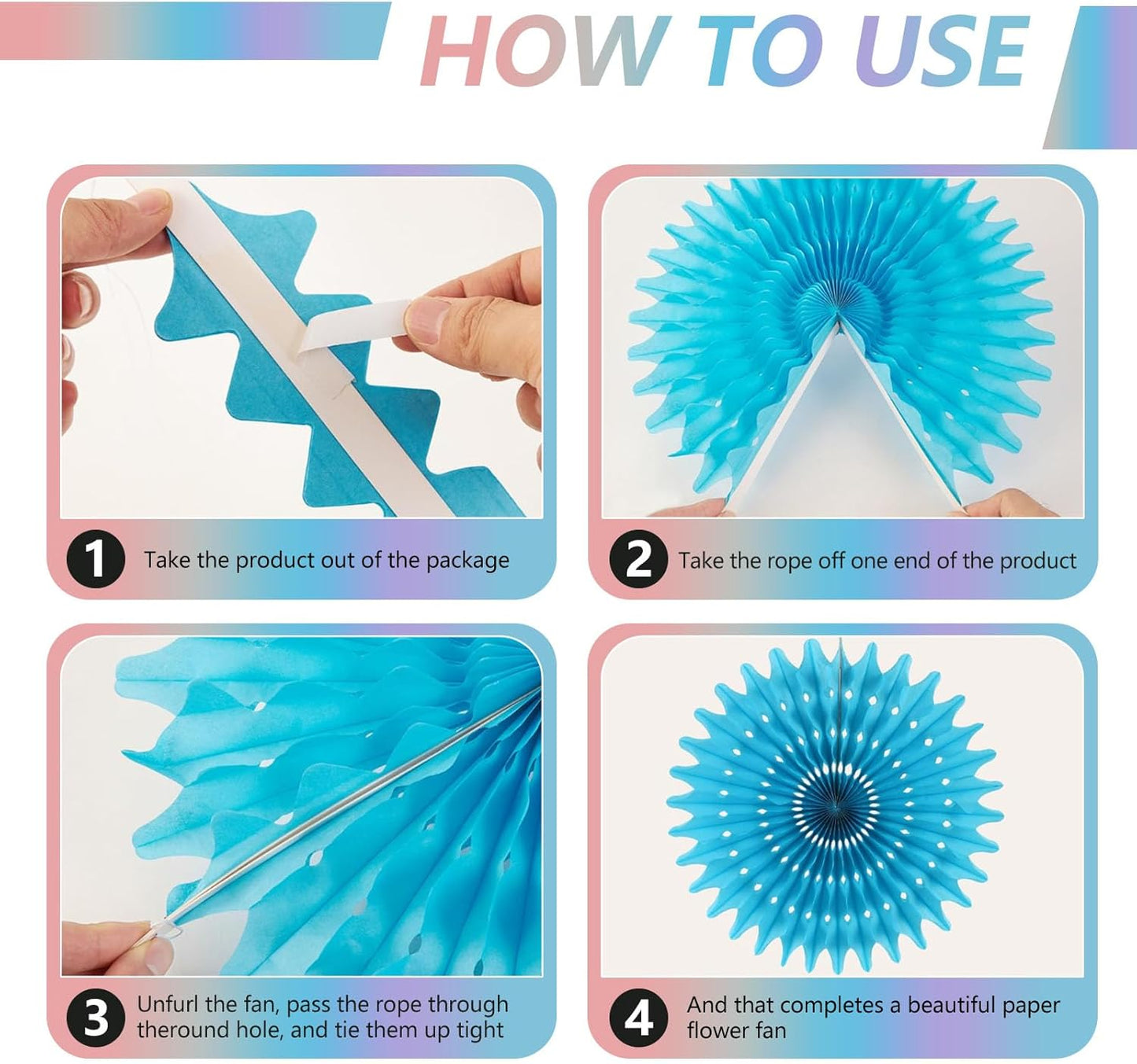 20 Pcs Light Yellow Hanging Paper Fan, Round Paper Fans Decorations Set for Weddings, Birthdays, Engagement, Bridal Shower, Baby Shower Event, Graduation, Party Supplies Decor