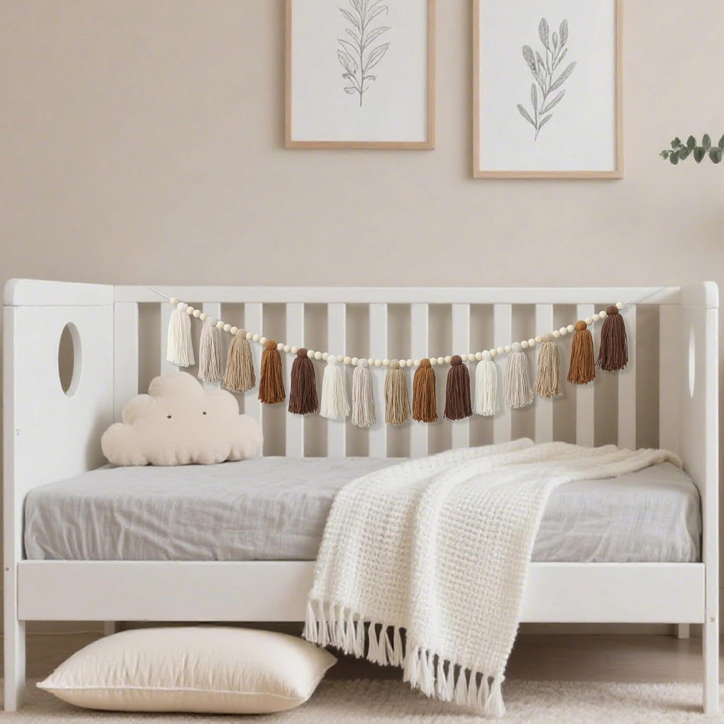 Boho Tassel Garland Terracotta Rainbow Western Banner Tassels Wall Hanging for Dorm Room Classroom Nursery Kids Bedroom Decor