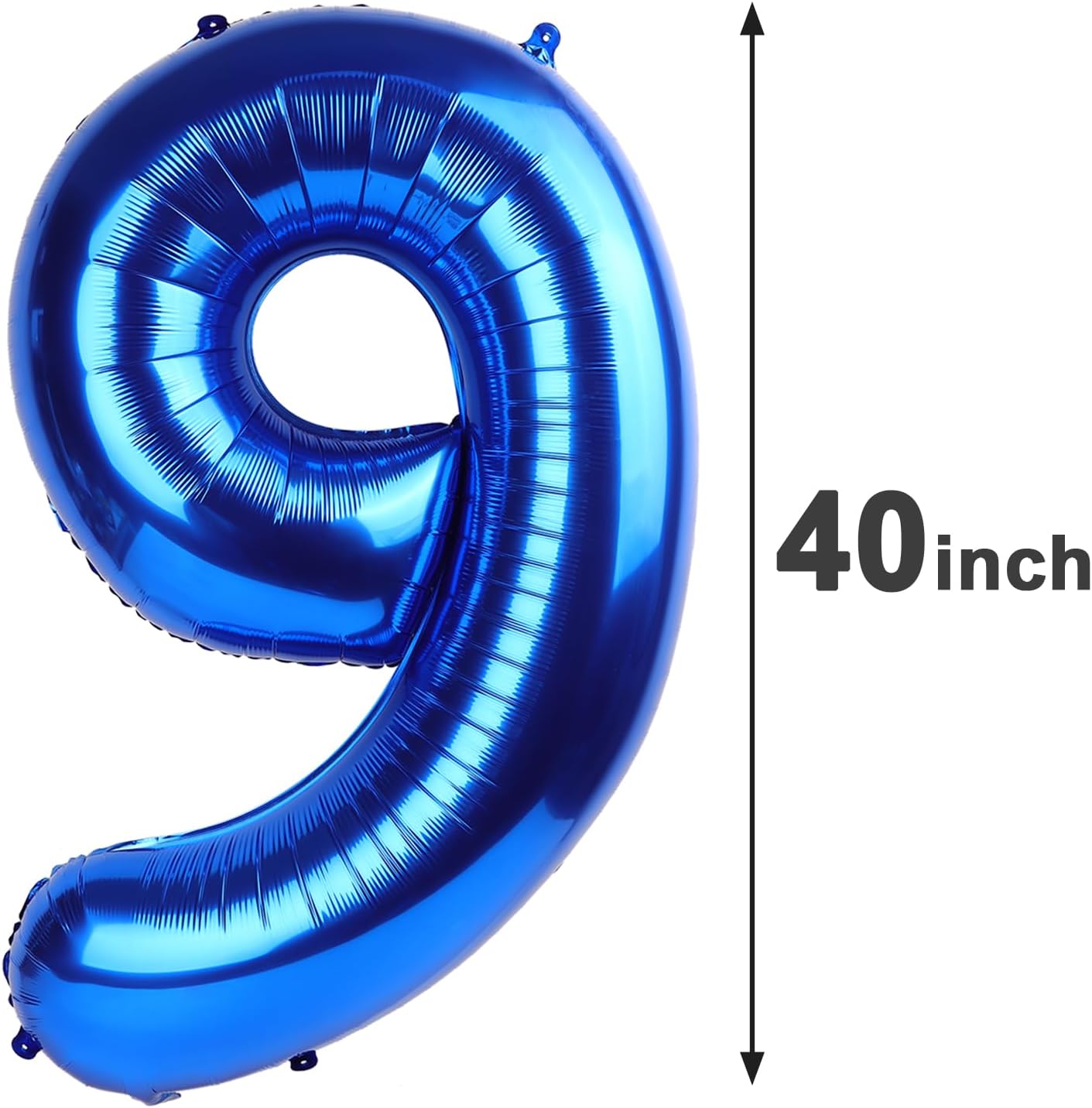 Large Foil Navy Blue Number 9 Balloon 40 Inch, Mylar 9th Number 9 Birthday Balloons, 9 19 29 39 59 99 Blue Party Decorations, Giant 9 Engagement Graduations Anniversary Party Supplies