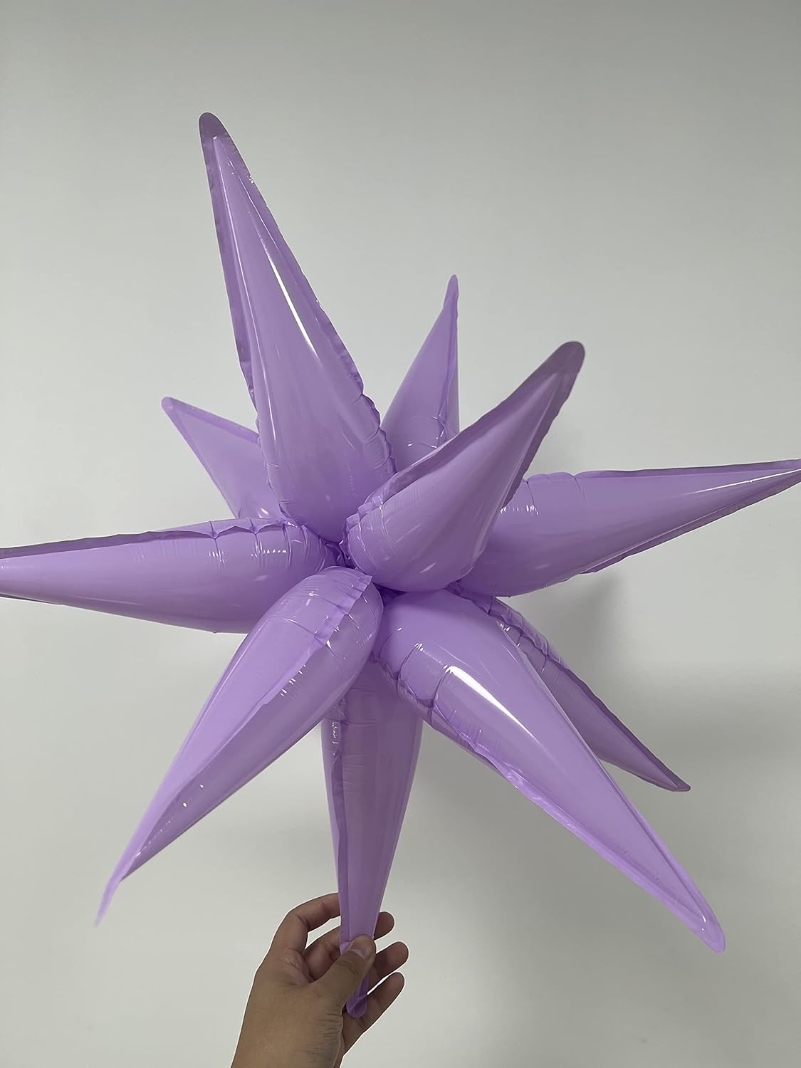 3pcs 26inch macaron purple Star foil balloons.macaron purple Explosion Star burst star balloon-Spike cone balloon for birthday party decorations,wedding,Bachelor party