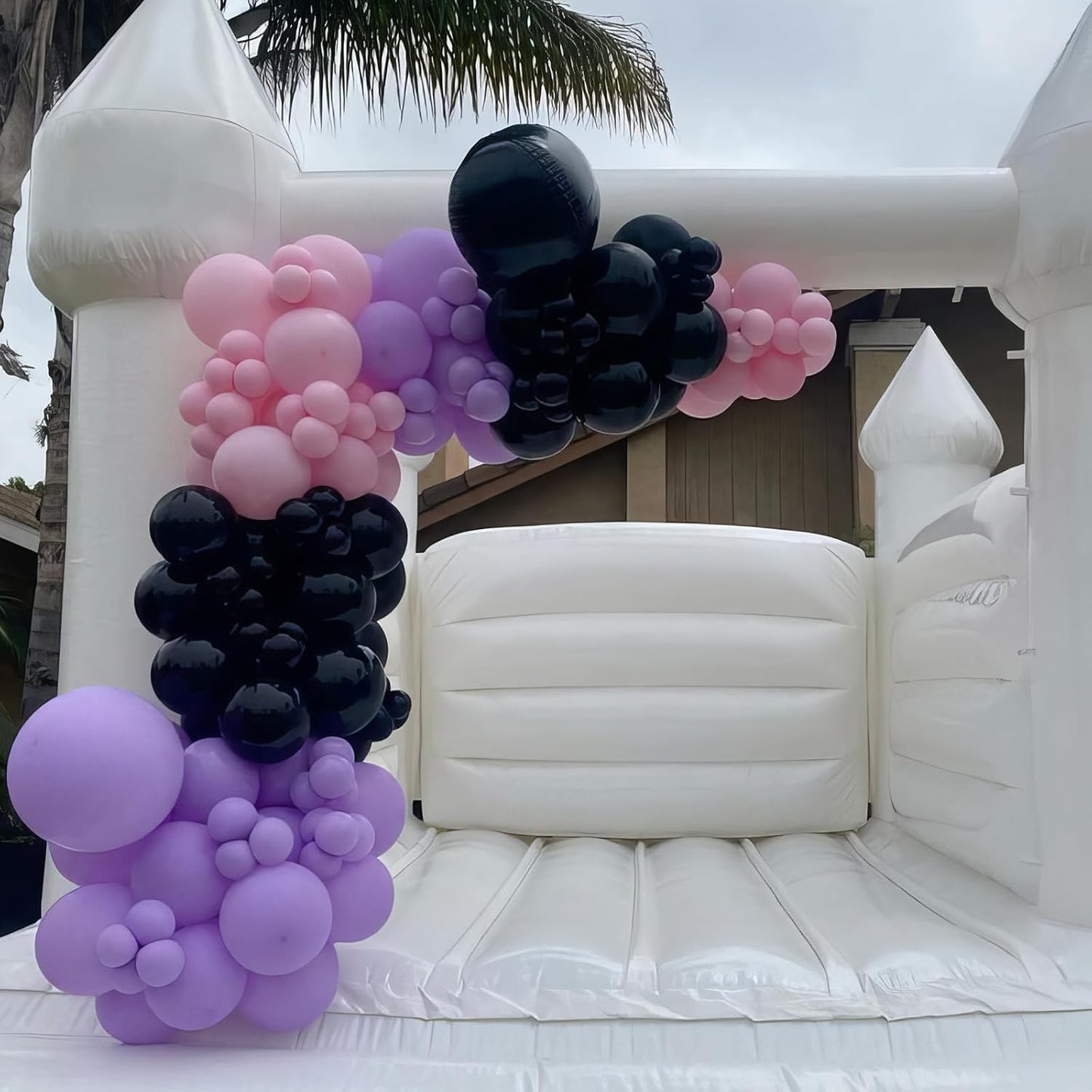 Pink Purple Black Balloons, Hot Pink and Purple Balloons, Matte Hot Pink Purple Black Macaron Pink Balloon for Girls Woman Party Birthday Gender Reveal Baby Shower Valentine Wedding Decorations