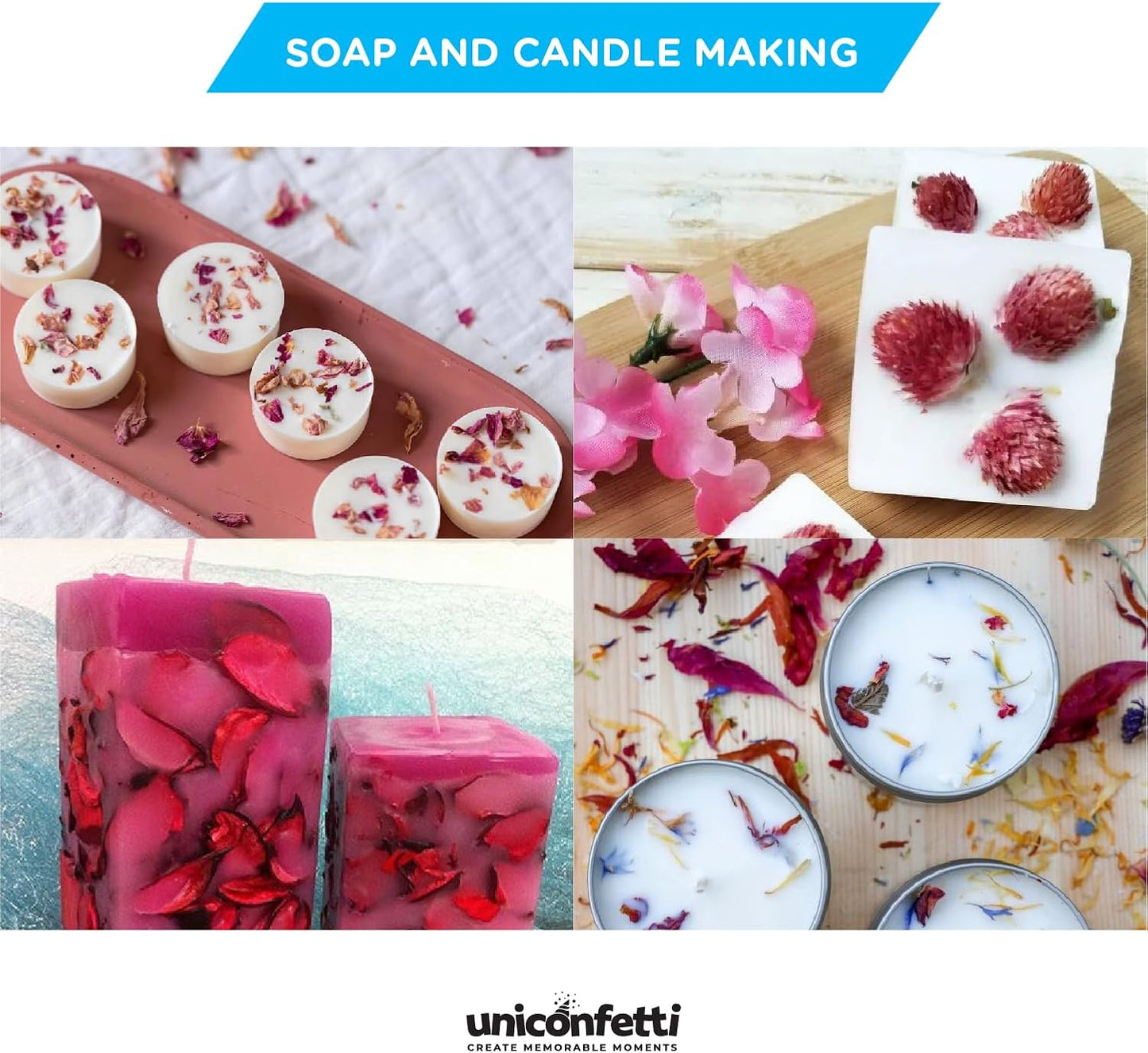 Dried Flower Red Plum Biodegradable Confetti - Real Flower Petals for Weddings, Flower Girl Toss, Wedding Send Off Ideas, Party Table Decoration | Boxed - 8oz (0.5lbs)