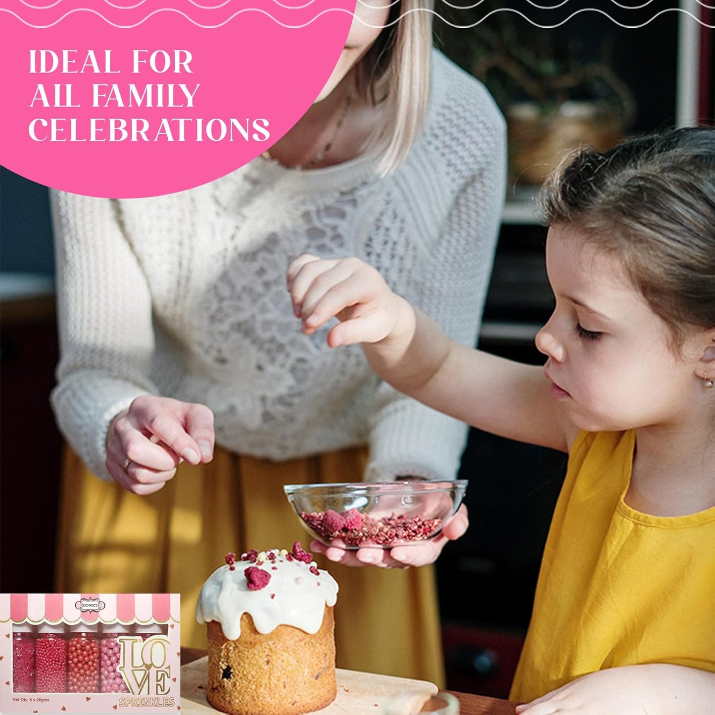 Confect Sprinkles | Under the Ocean Disco Ball Mashup Sprinkles Mix Sea Green, Cyan & Teal Dragees Parrot Green Sparkling Sugar for Cakes & Cupcakes Decoration Assorted pack of 5 | Dairy-Free, Palm Oil-Free - 5 Oz