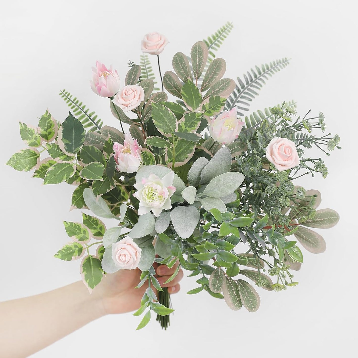 Serra Flora Artificial Greenery Spray Box Set(Pack of 48pcs) with 7 Kinds of DIY Wedding Bouquet Filler Table Centerpieces and Floral Arrangement