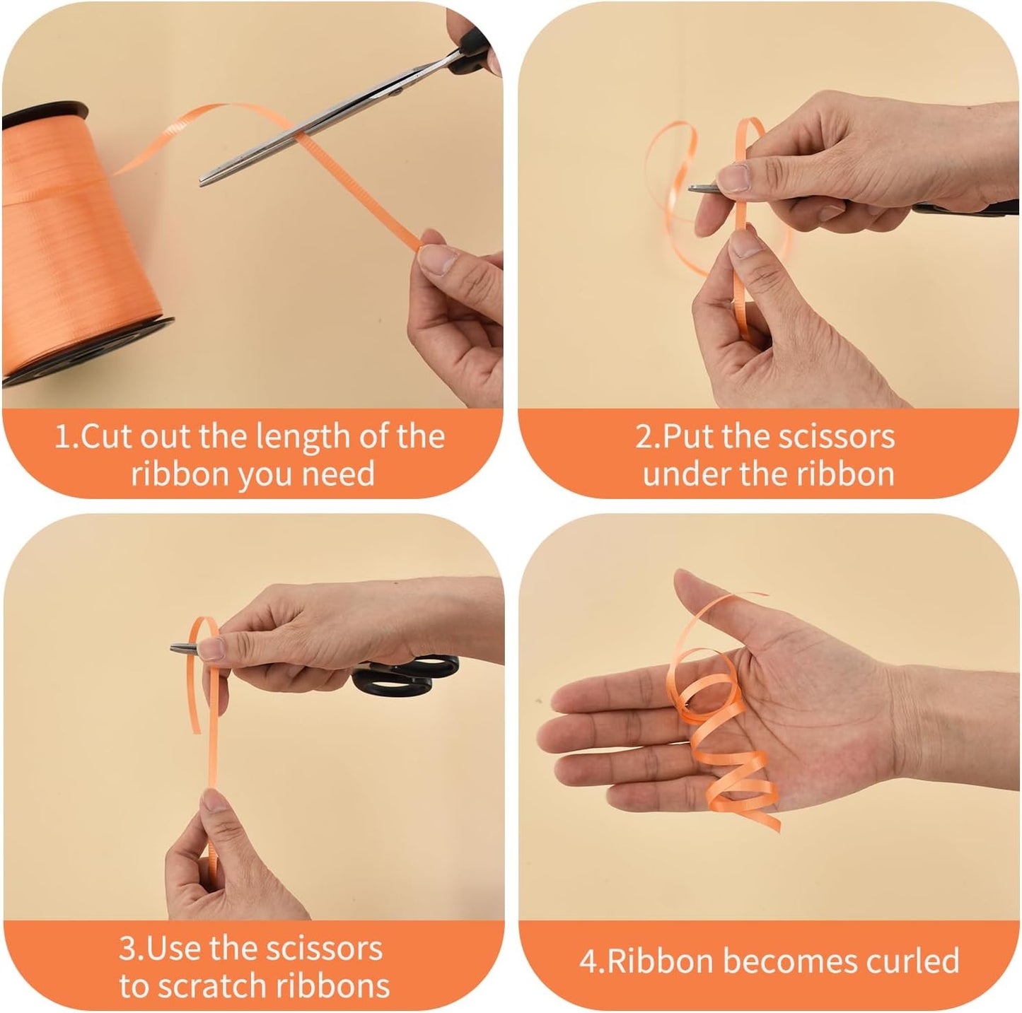 BEISHIDA 500 Yards Matte Gold Curling Ribbon Balloon String Crimped Ribbons for Gift Wrapping Ribbon for Birthday Halloween Party Decoration Festival Art Craft Christmas Gift Wraps