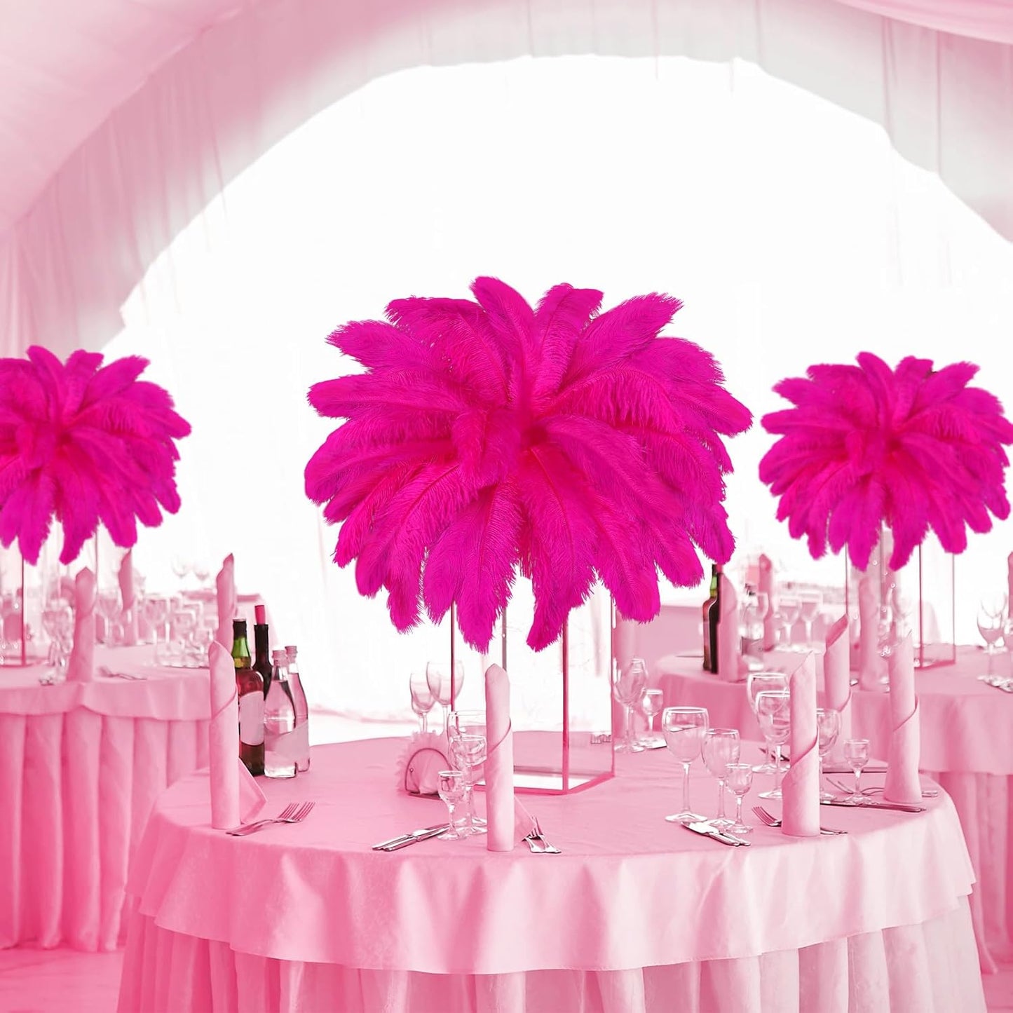 80 Pcs Large Natural Ostrich Feathers Plumes 14-16 Inch Bulk for DIY Crafts Wedding Party Centerpiece Vase