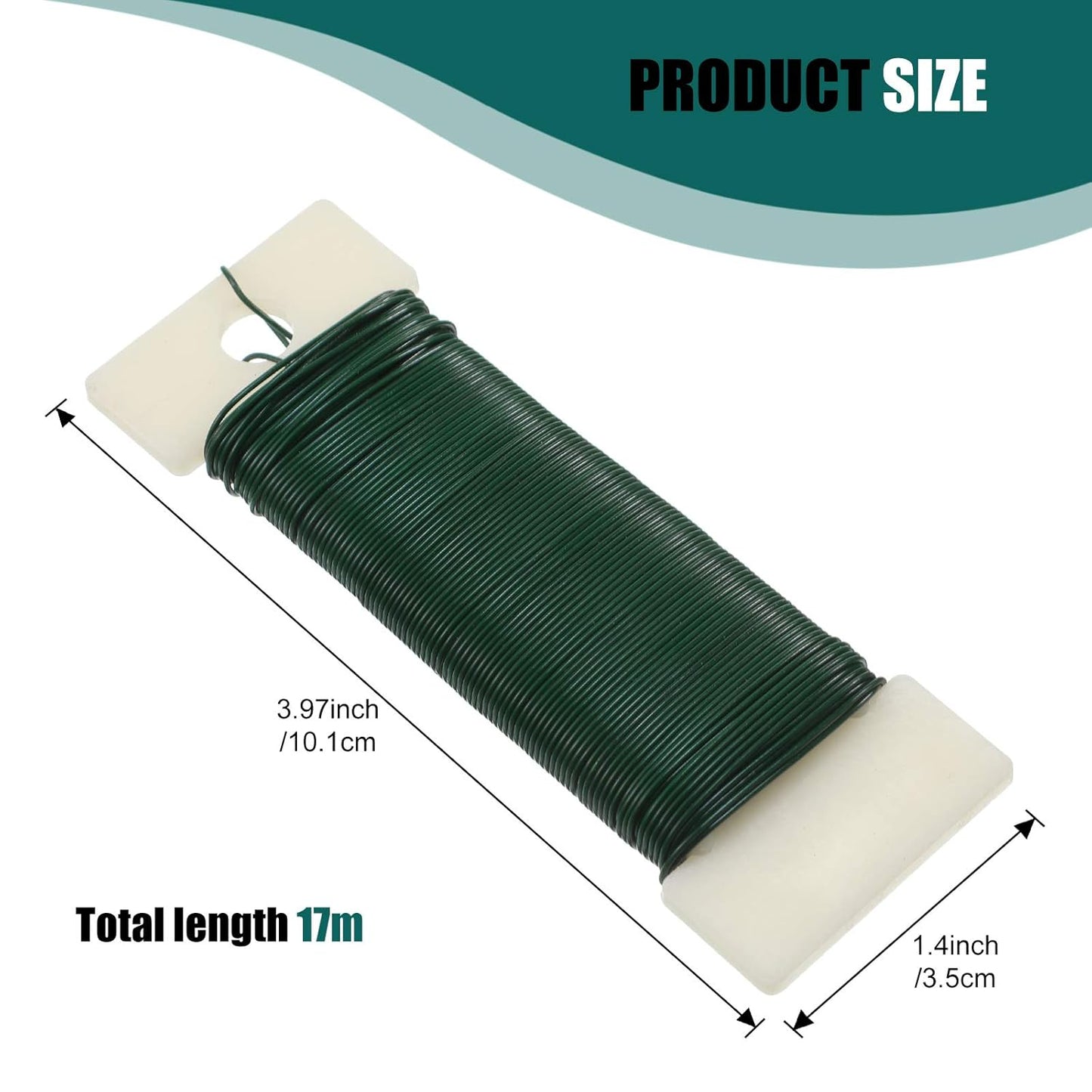 6 Rolls 112 Yards Floral Flexible Paddle Wire Floral Bind Wire for Crafts, Christmas Garland and Flower Arrangements DIY Craft, Christmas Holiday Decoration(Green)