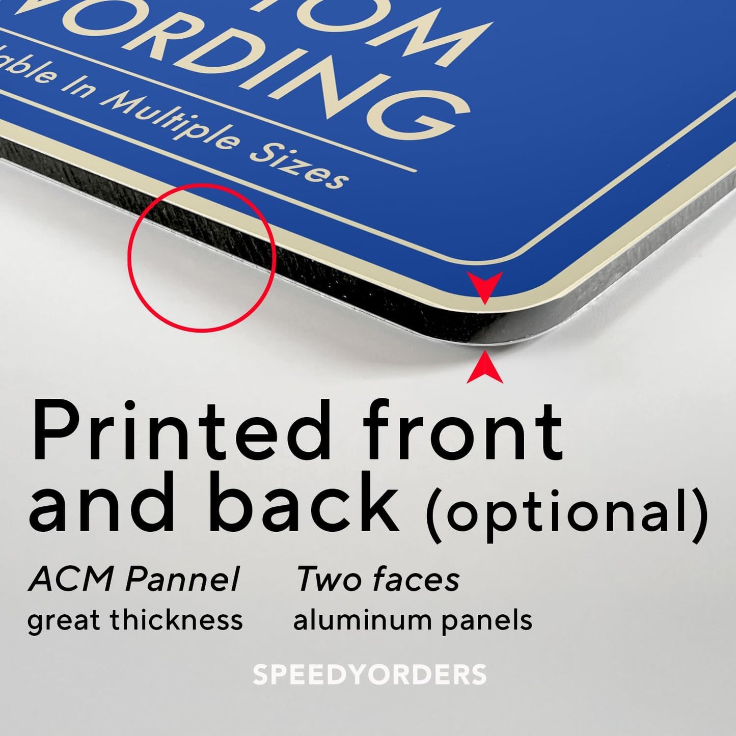 Custom Decorative Outdoor Metal Signs, Personalized Aluminum Signs, Customized Driveway Signs, Waterproof Signs Made In USA, Design 1 Blue Steel 36x24 In