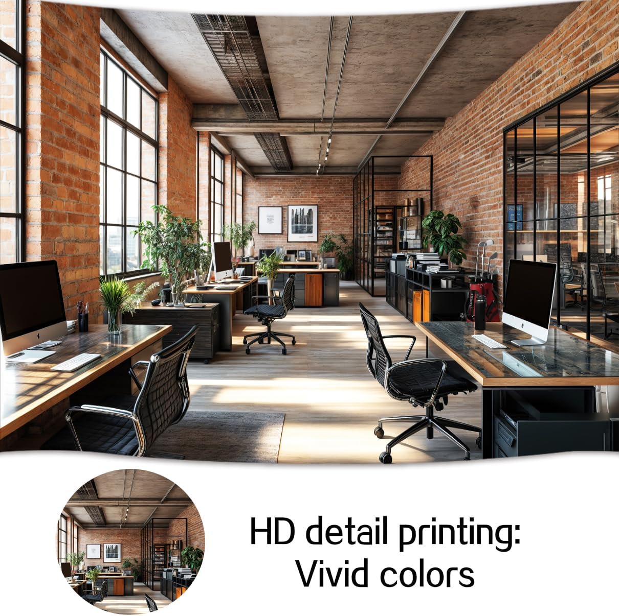 4X4ft Office Video Photo Backdrop Photography Background for Recording Conference, Zoom Home Podcast Backdrops Photo Booth Prop Decorations Wall Decor Tablecloth