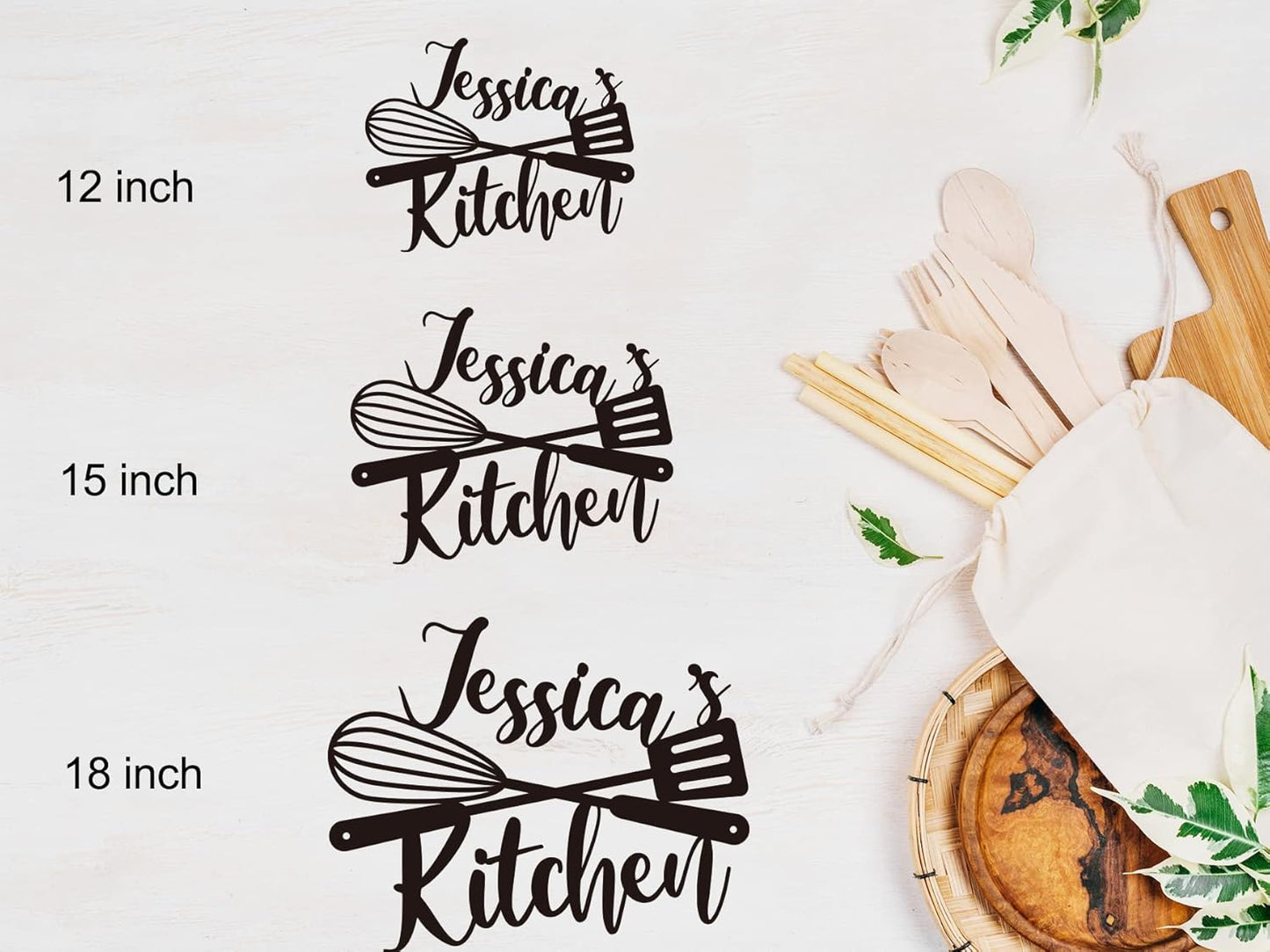 Custom Kitchen Name Sign, Personalized Metal Kitchen Sign, Housewarming Cooking lover Gifts, Mom's Day Gifts, Kitchen Gifts for Grandma