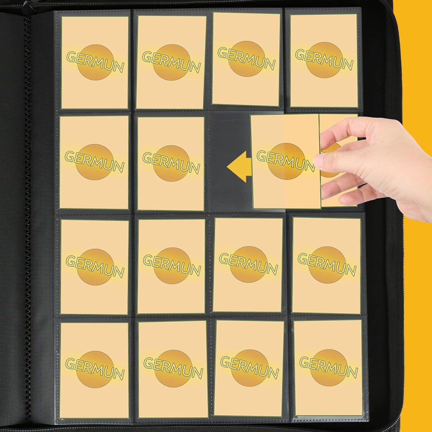 Trading Card Binder 16 Pocket, Foalgo PU Cover Card Binder for 1000+ Cards, Premium Trading Card Holder Folders, Double Sided Pocket Card Album for MTG, TCG (Purple)