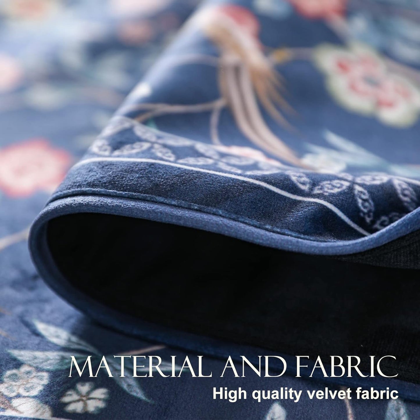 patdrea Vintage Chinoiserie Floral Table Runner Farmhouse for Home Kitchen Dining Decor Parties Family Dinners 12"*102"