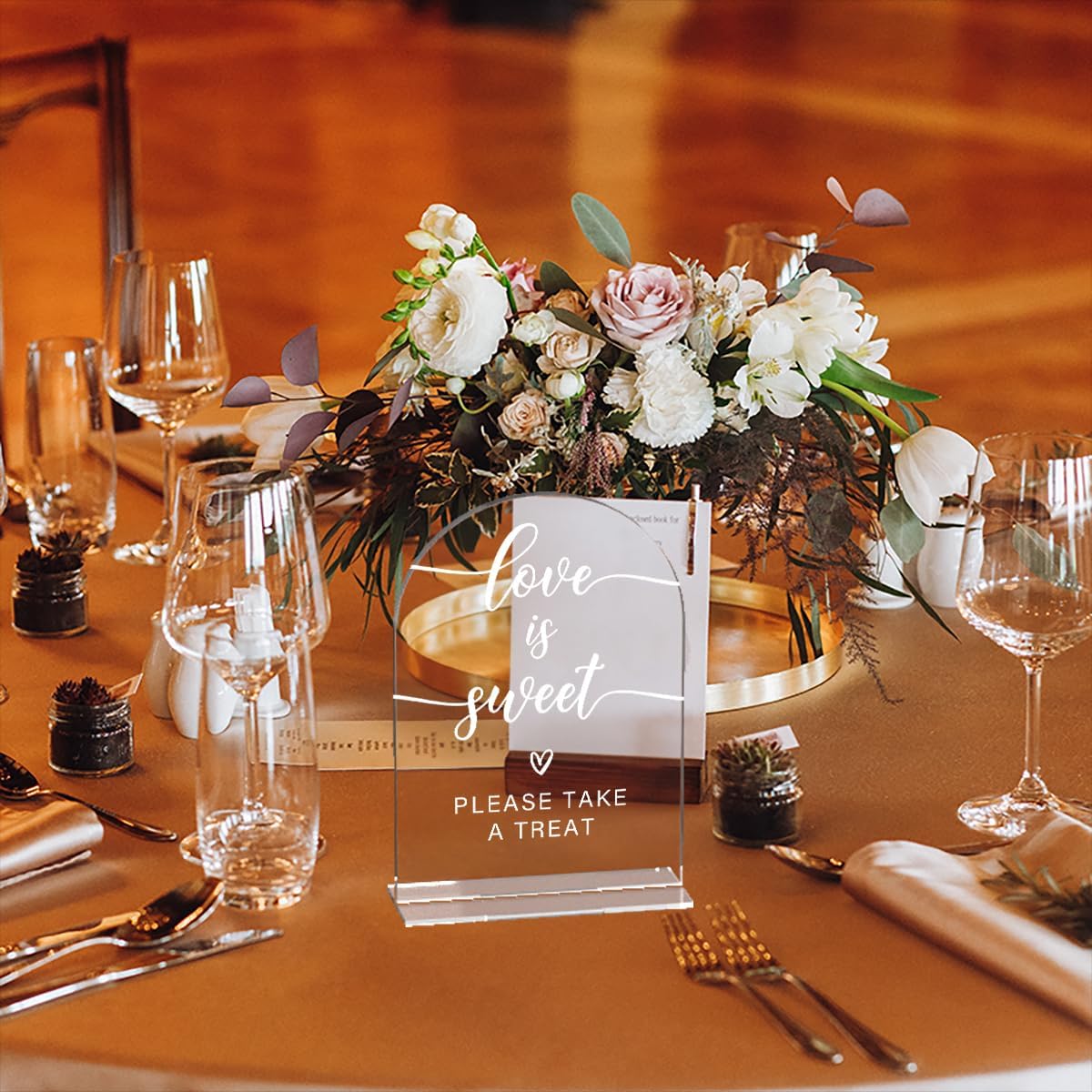 Acrylic Wedding Sign Love is Sweet Sign for Wedding Wedding Signs for Ceremony Modern Calligraphy Arch Acrylic Table Top Sign for Wedding Reception and Event Party Table