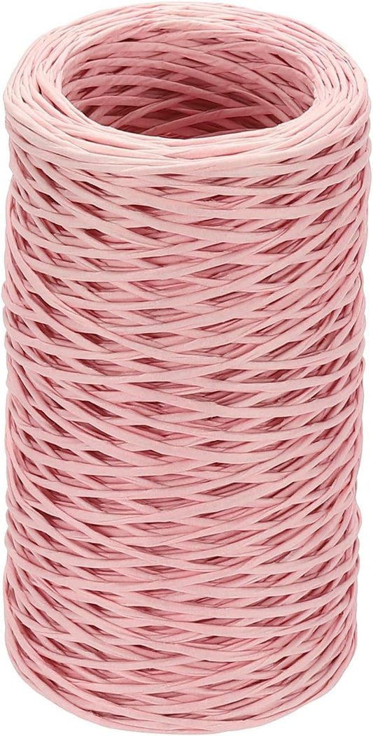 uxcell 55 Yards Floral Bind Wire Wrap Twine, 1mm Floral Wire Vine Bind Wire Rustic Craft Wire for DIY Projects Flower Bouquet Making Wreath Gift Wrapping Wedding Decoration, Pink