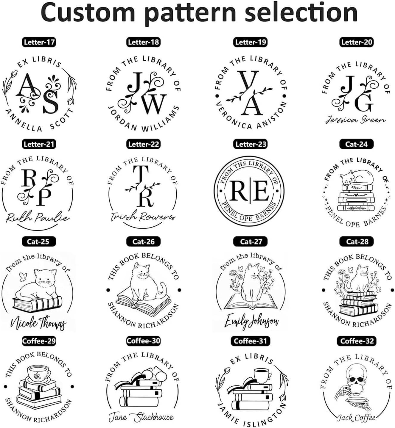 Personalized Book Embosser - Custom Library Stamp, Personal Gifts for Book Lovers, Readers, Teachers (Star-01)