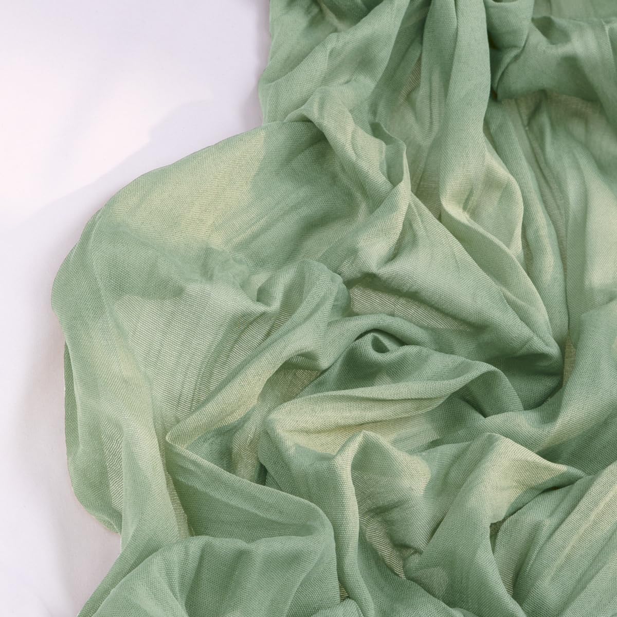 Sage Green Cheesecloth Table Runner 4 Pack Fall Table Runners Boho Gauze 120 Inches Sage Cheese Cloth Fall Table Decorations for Thanksgiving Wedding Bridal Baby Shower Tea Party